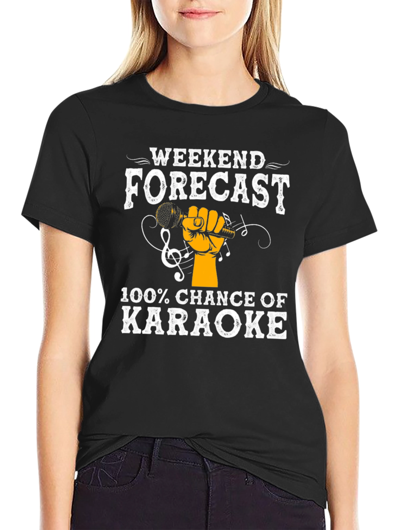 Karaoke Weekend Forecast Graphic Tee