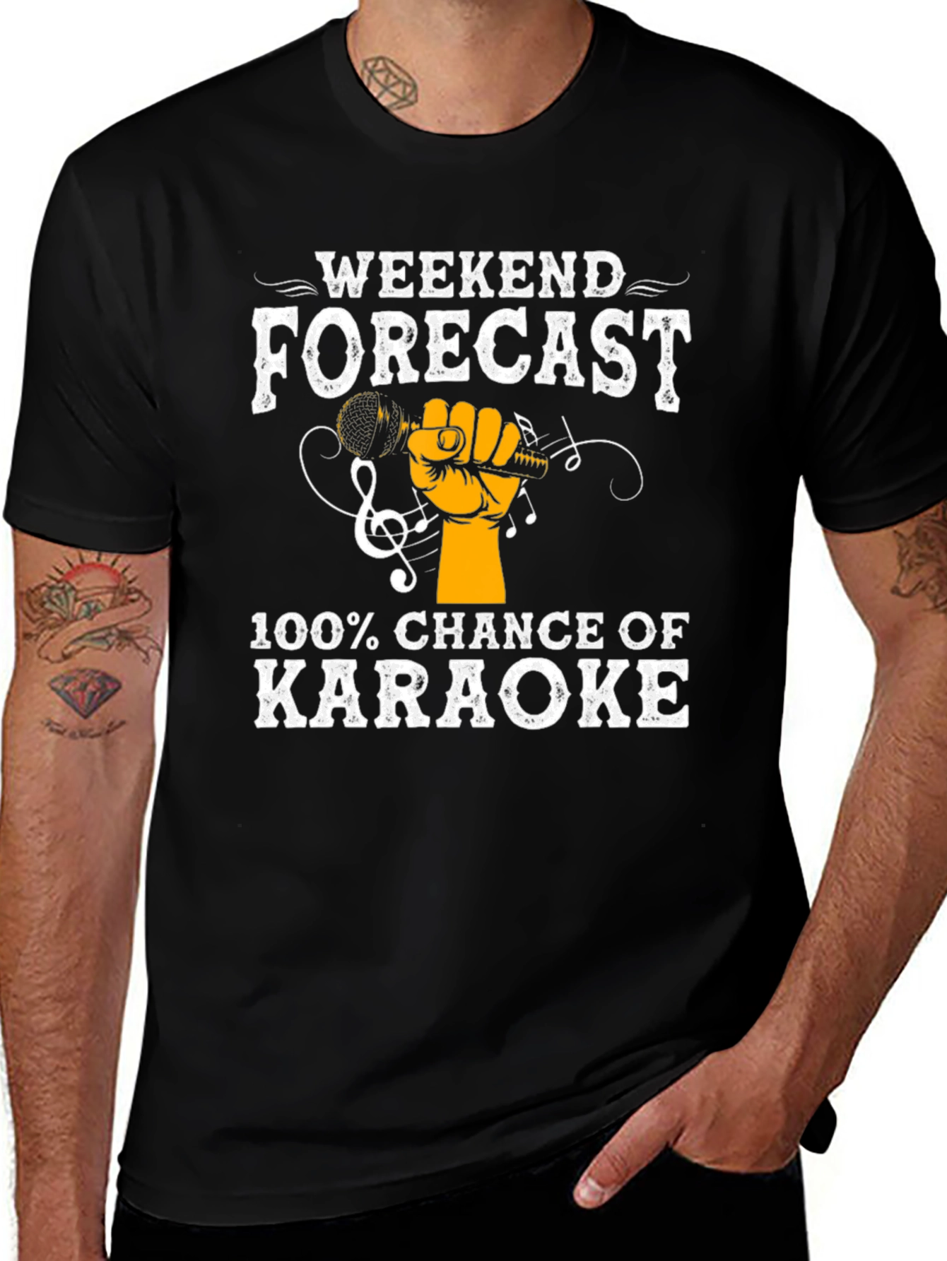 Karaoke Weekend Forecast Graphic Tee