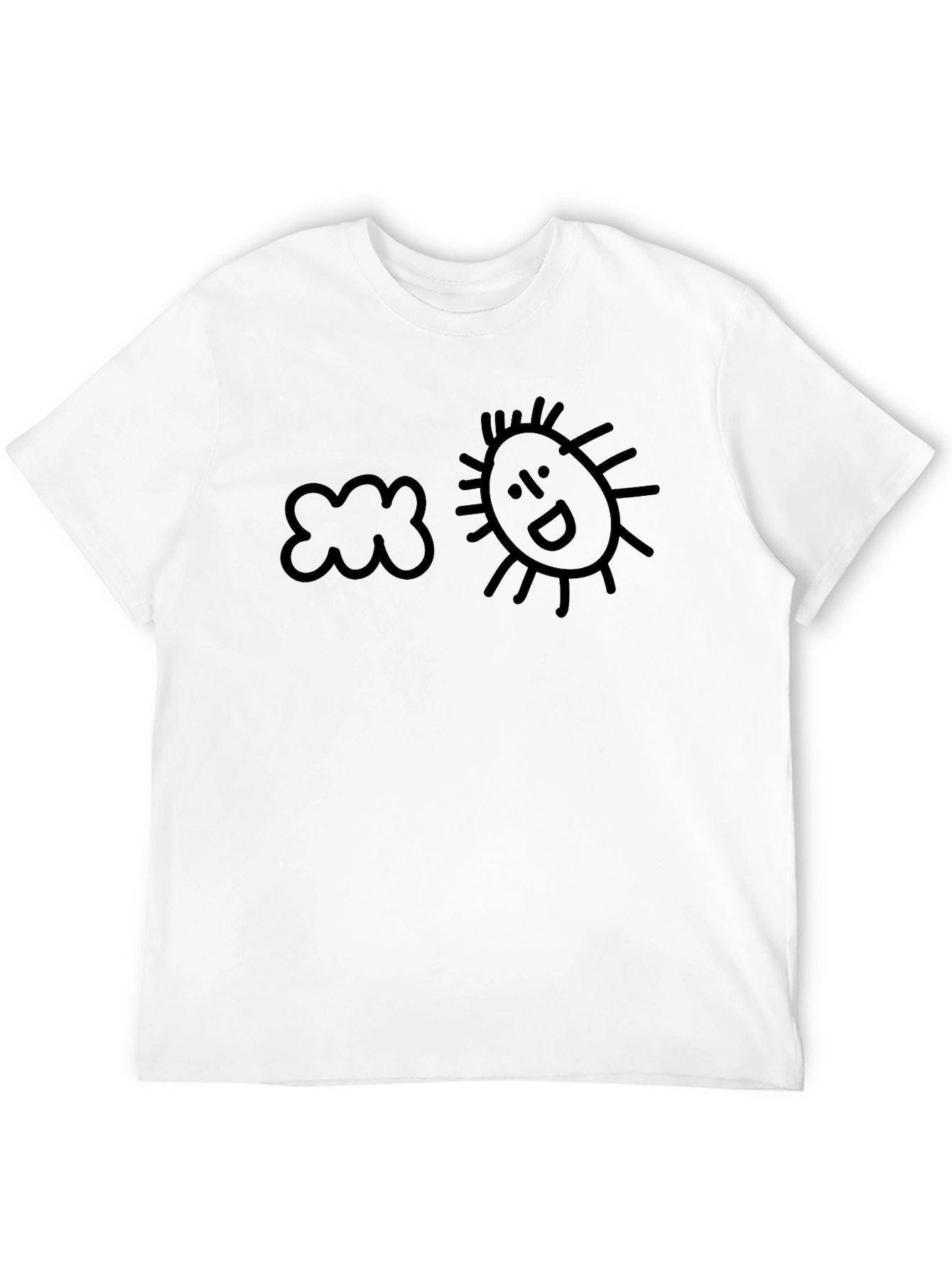 Cloud & Sun Graphic Tee - Soft Cotton Blend