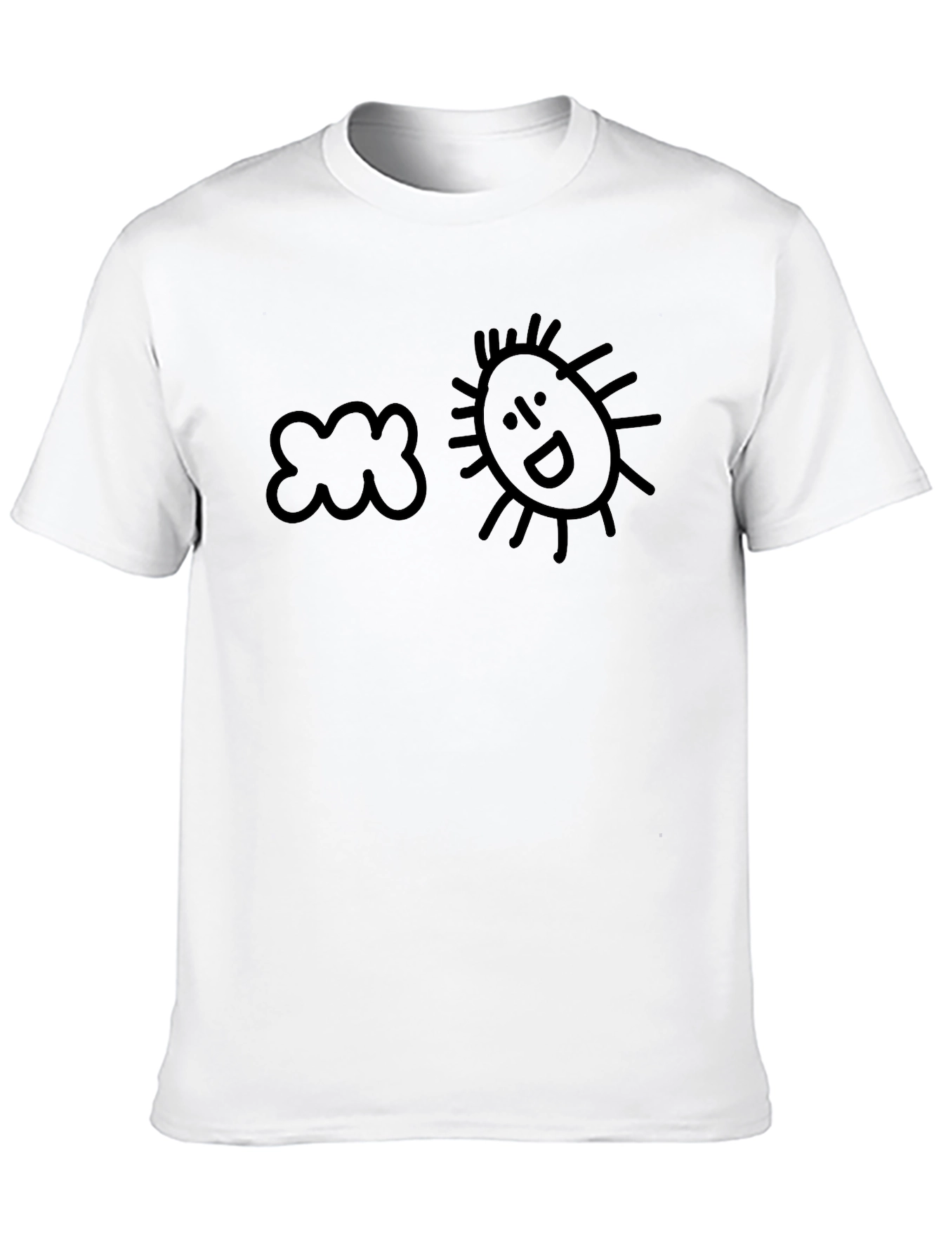 Cloud & Sun Graphic Tee - Soft Cotton Blend