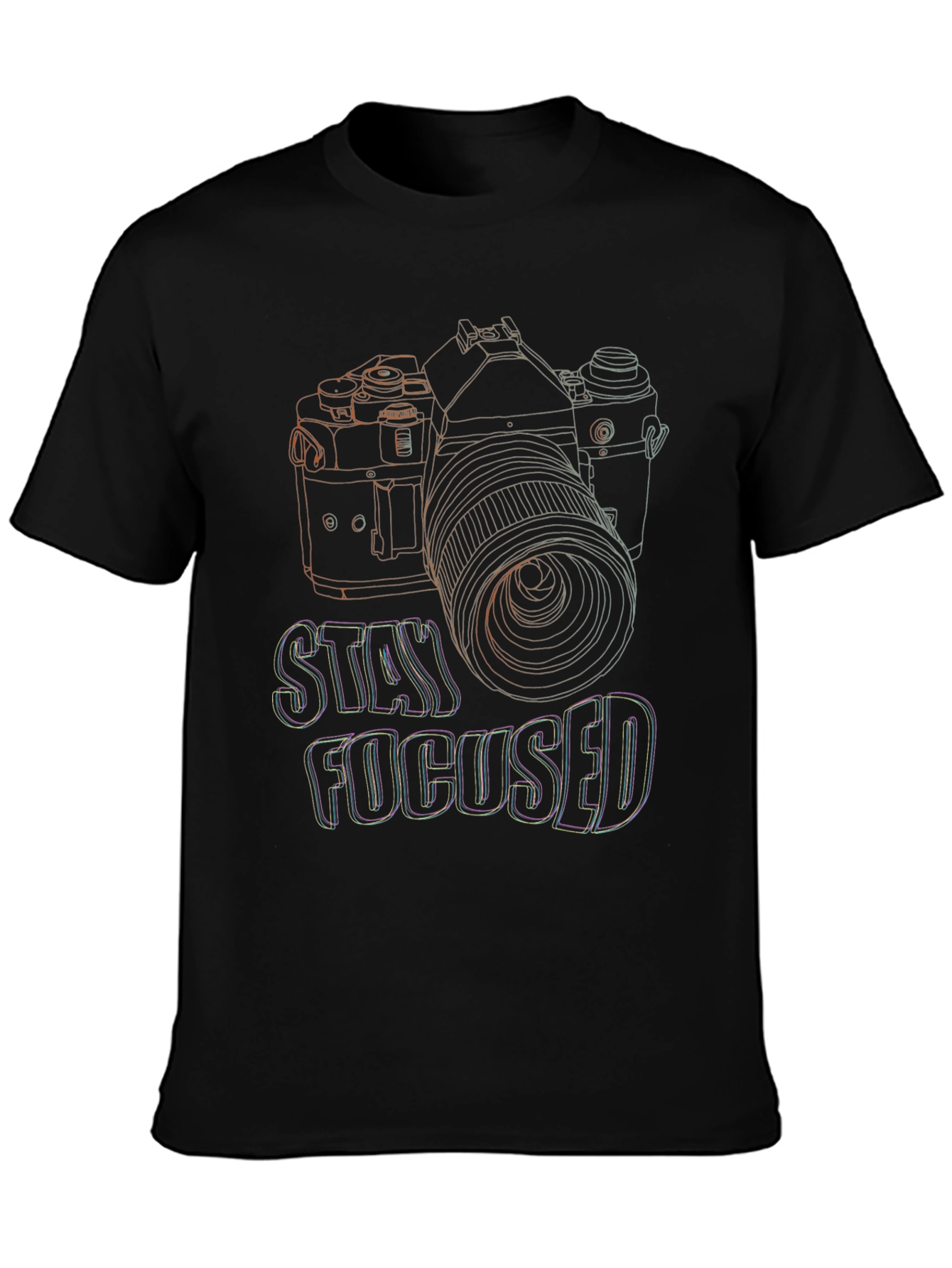 Stay Focused Camera Graphic T-Shirt