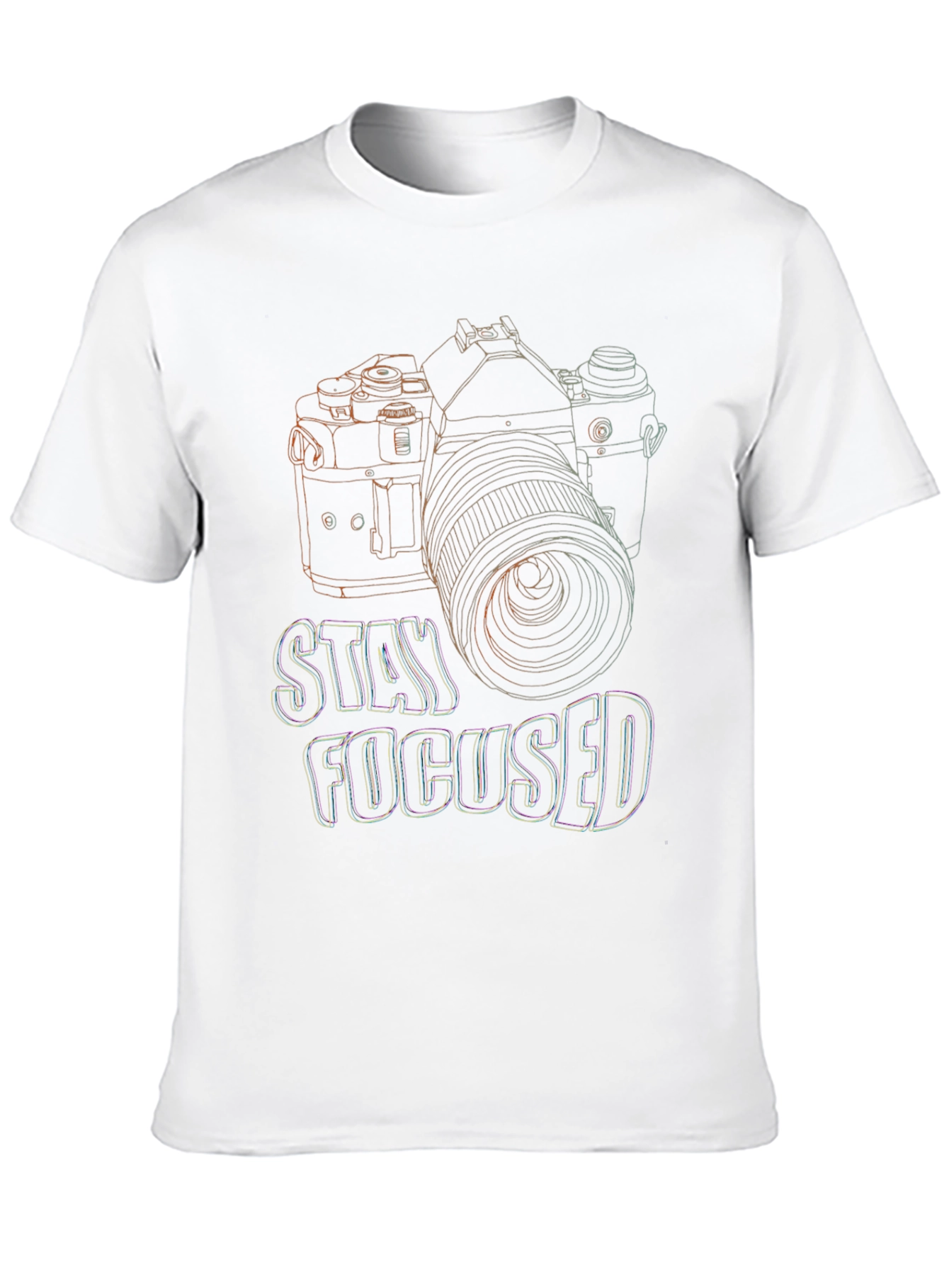 Stay Focused Camera Graphic T-Shirt