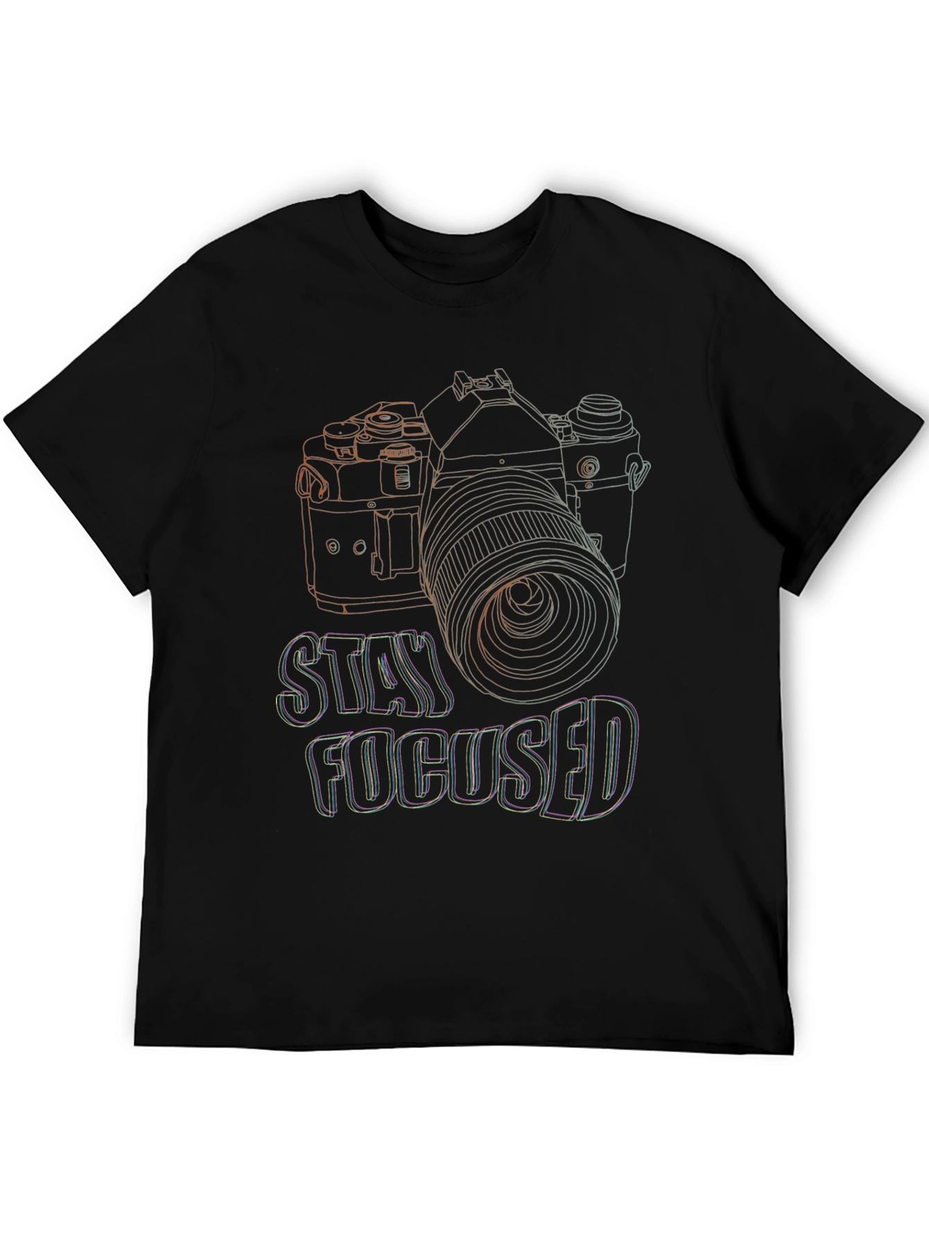 Stay Focused Camera Graphic T-Shirt