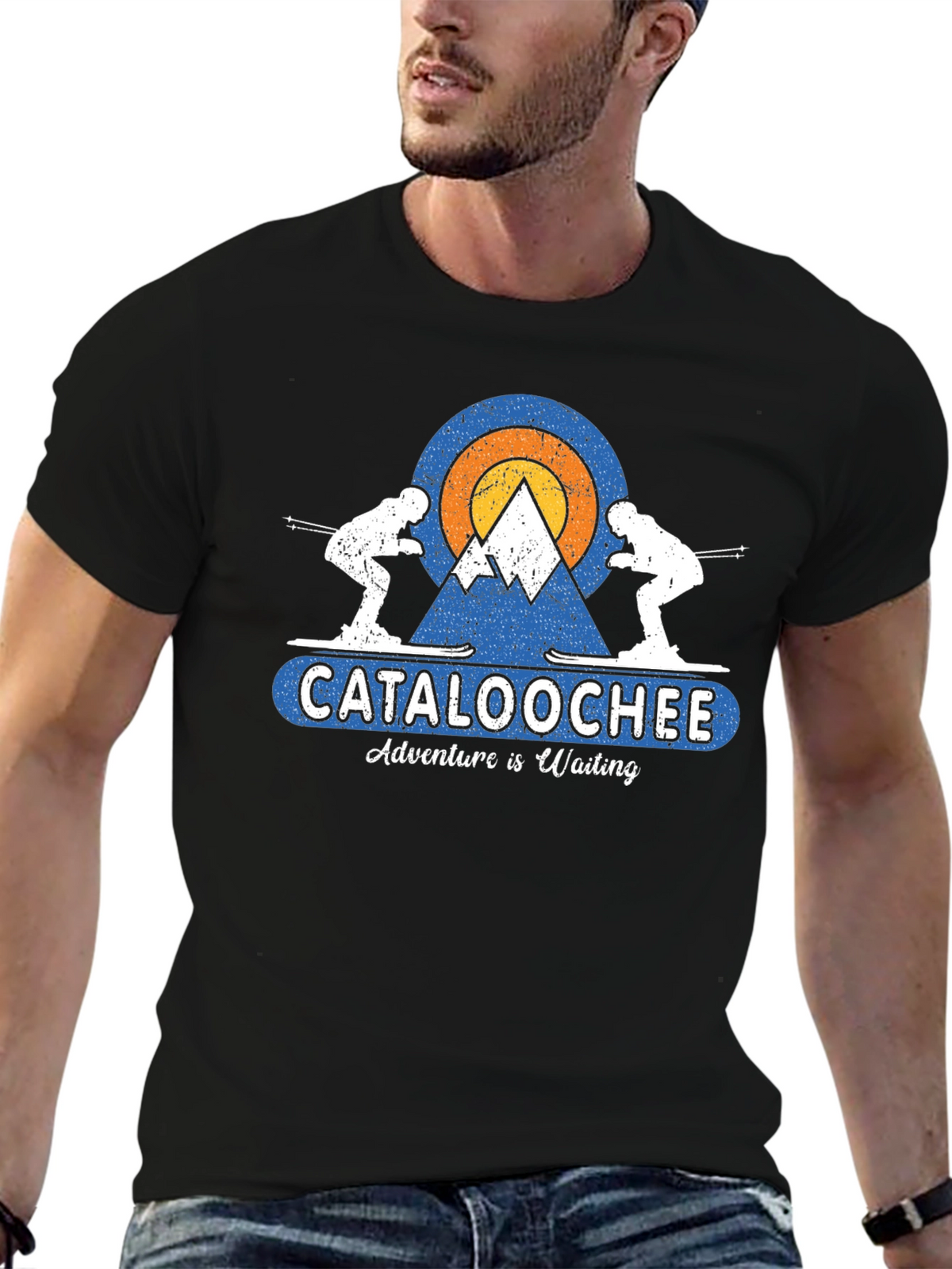 Cataloochee Adventure Skiing Graphic Tee