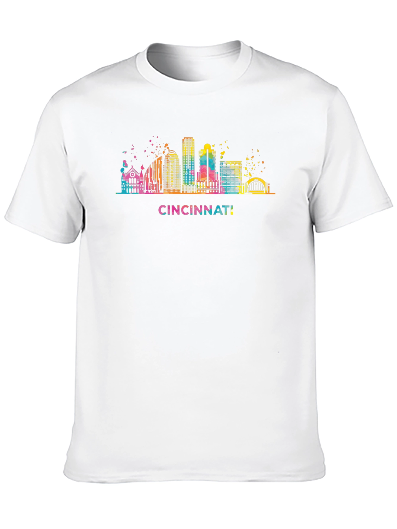 Cincinnati Skyline Graphic Tee - Black Cotton T-Shirt