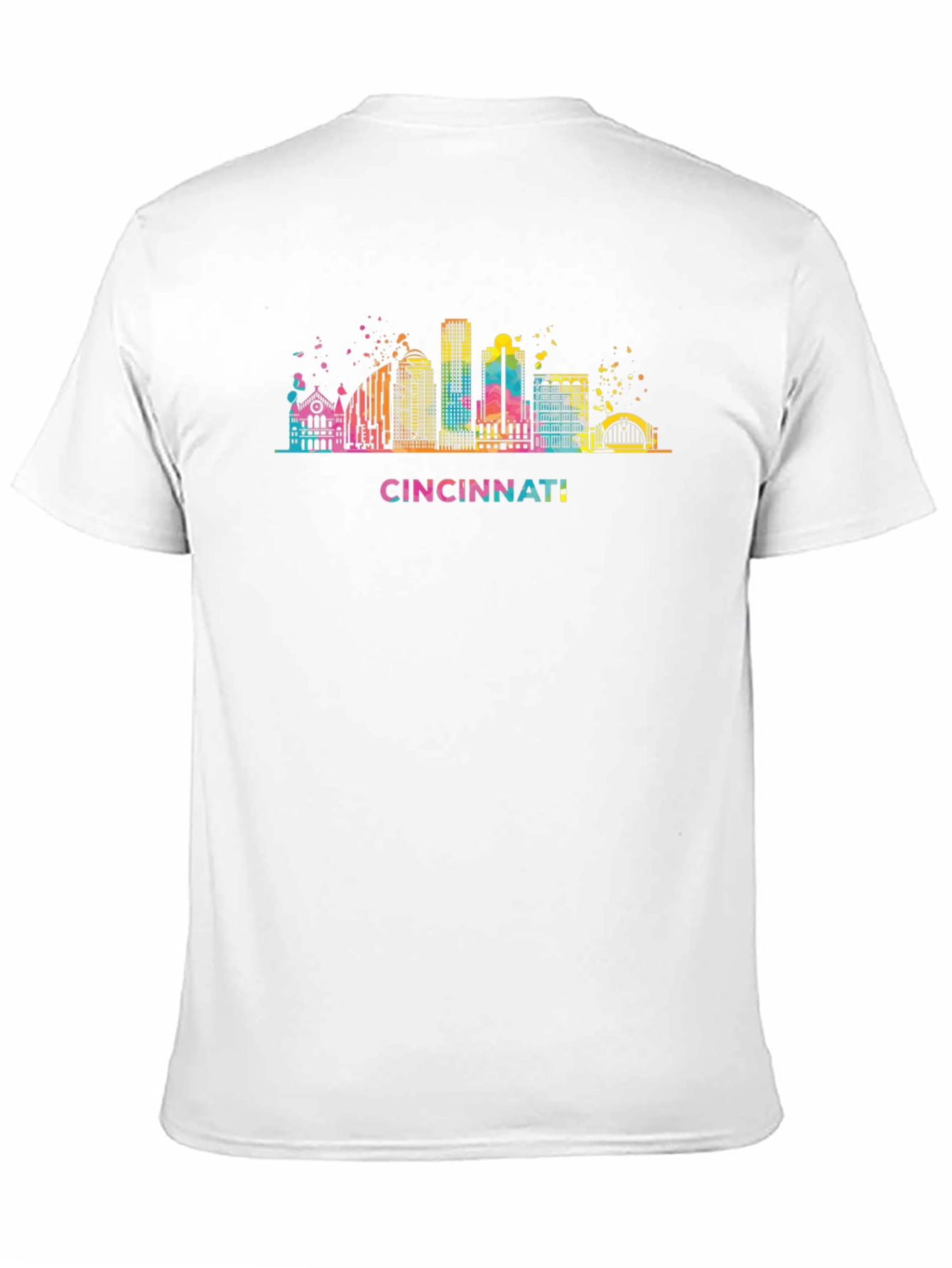 Cincinnati Skyline Graphic Tee - Black Cotton T-Shirt