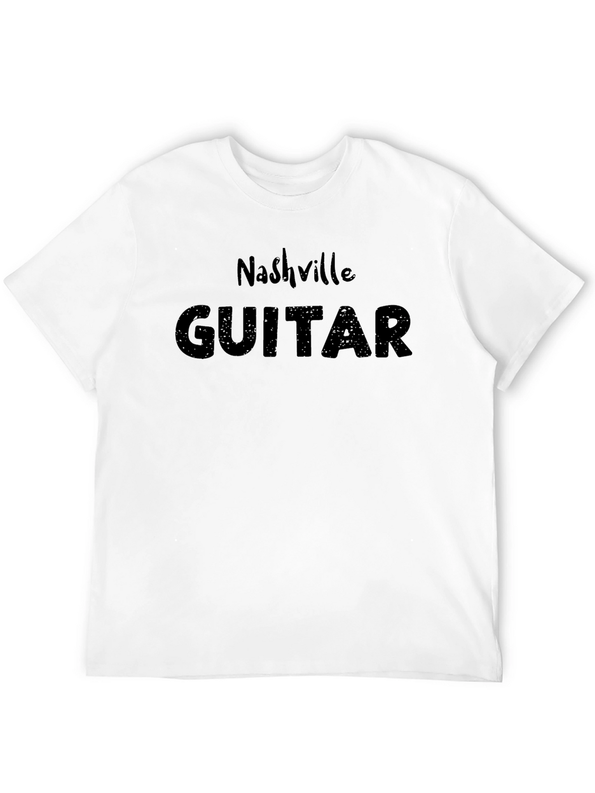 Nashville Guitar Black Graphic T-Shirt