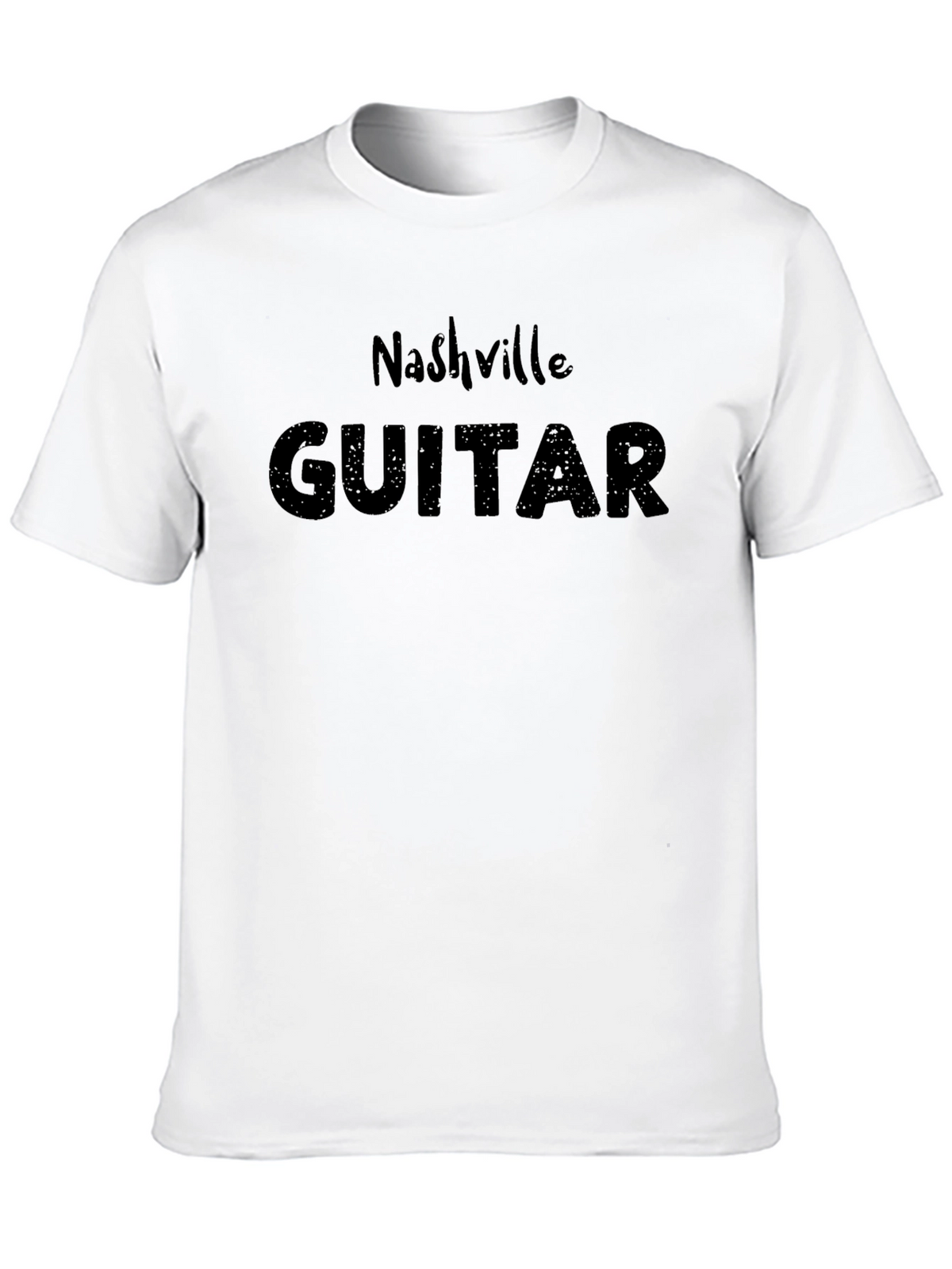 Nashville Guitar Black Graphic T-Shirt