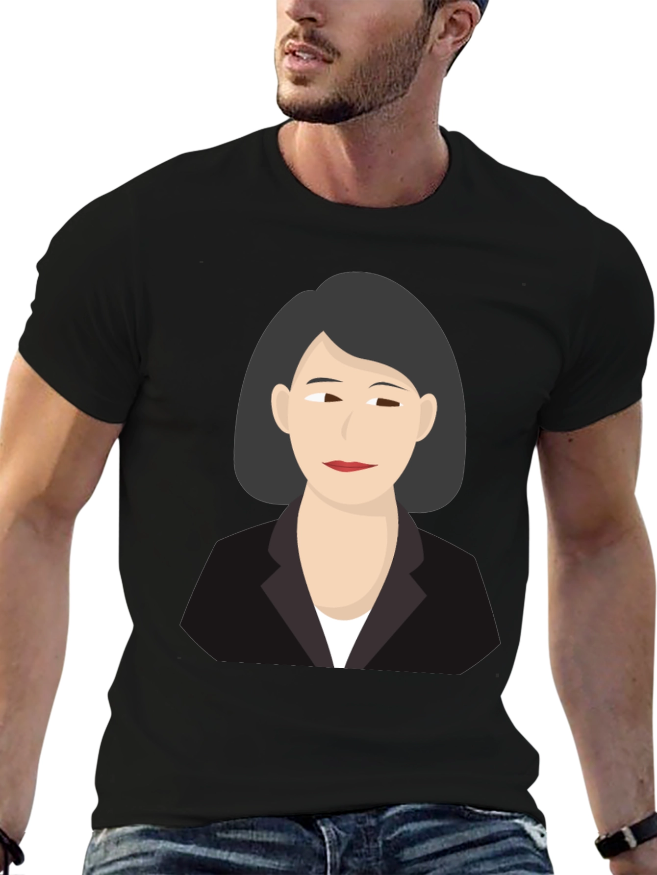 Woman Portrait Graphic Tee - Unisex Black T-Shirt