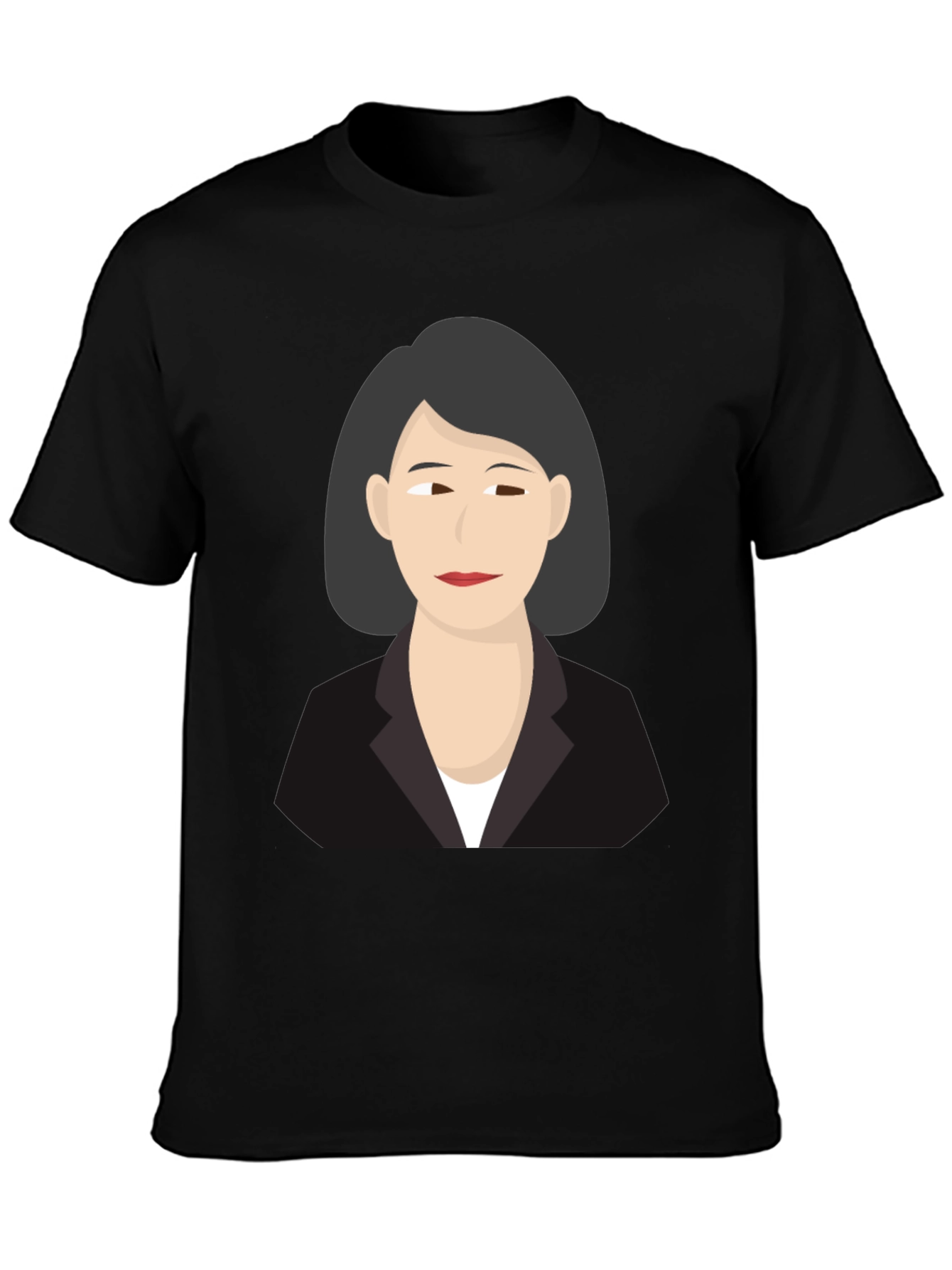 Woman Portrait Graphic Tee - Unisex Black T-Shirt
