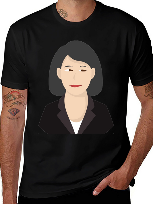 Woman Portrait Graphic Tee - Unisex Black T-Shirt