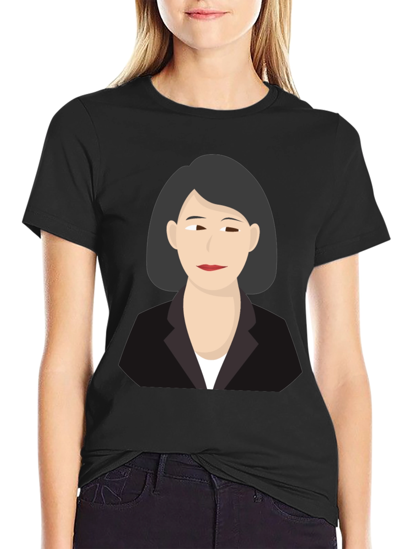 Woman Portrait Graphic Tee - Unisex Black T-Shirt