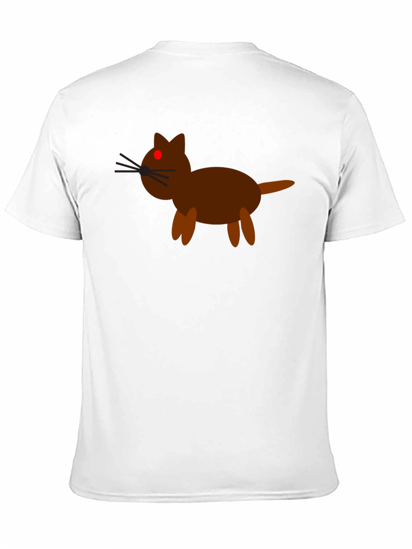 Cartoon Cat Graphic Tee - Black Cotton Casual Shirt