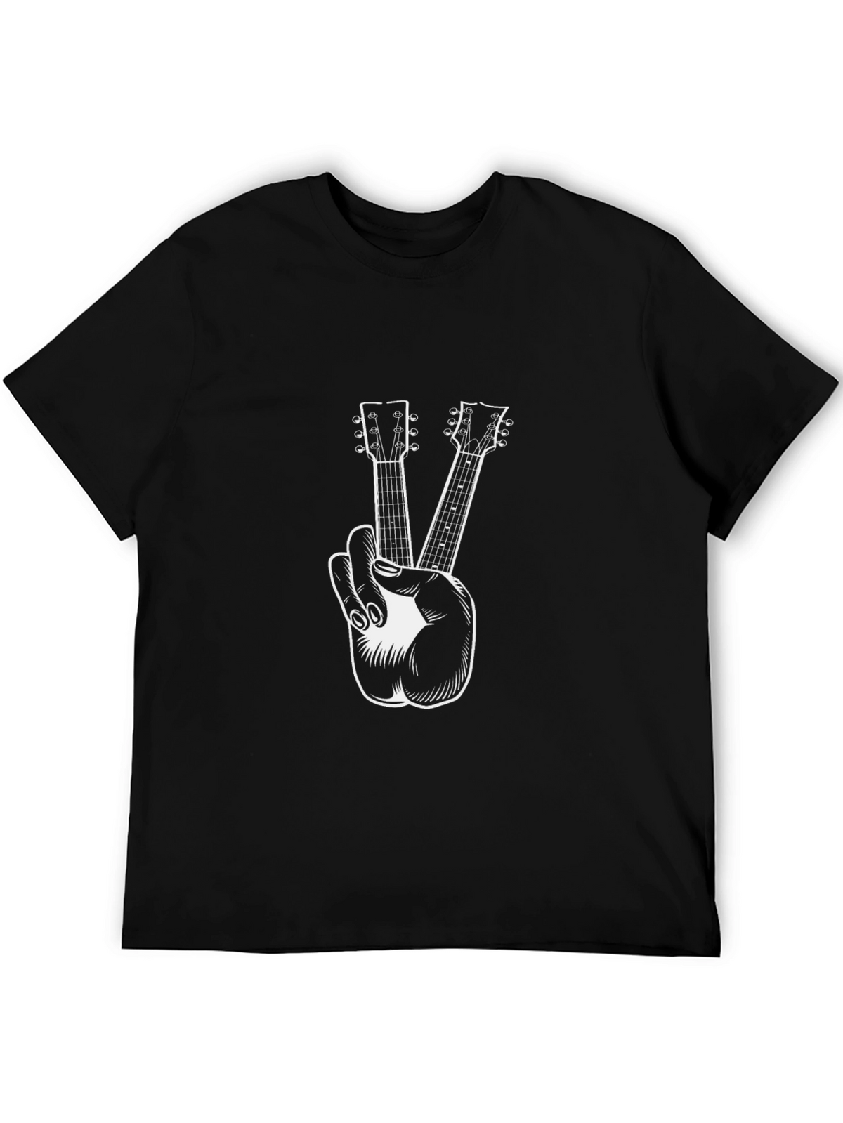 Guitar Peace Sign T-Shirt - Music Lover Tee