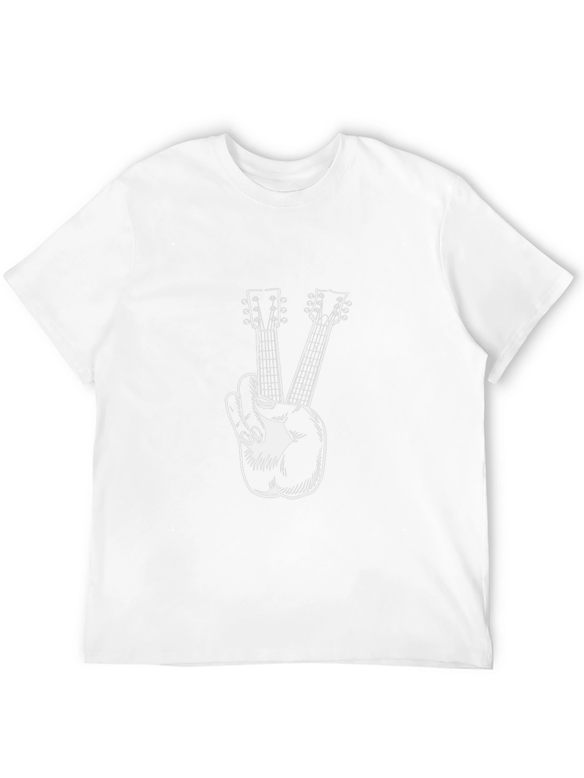 Guitar Peace Sign T-Shirt - Music Lover Tee
