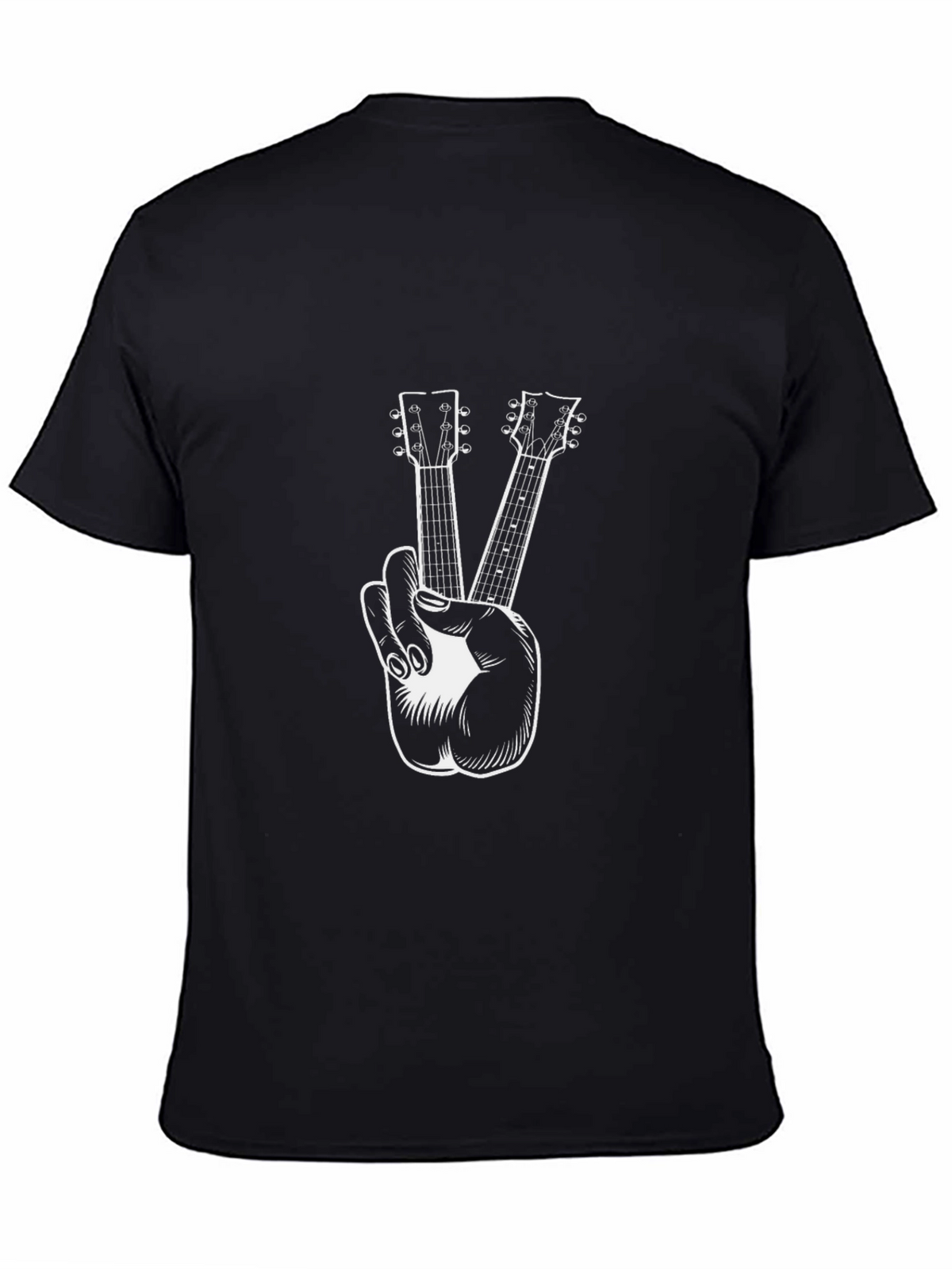 Guitar Peace Sign T-Shirt - Music Lover Tee