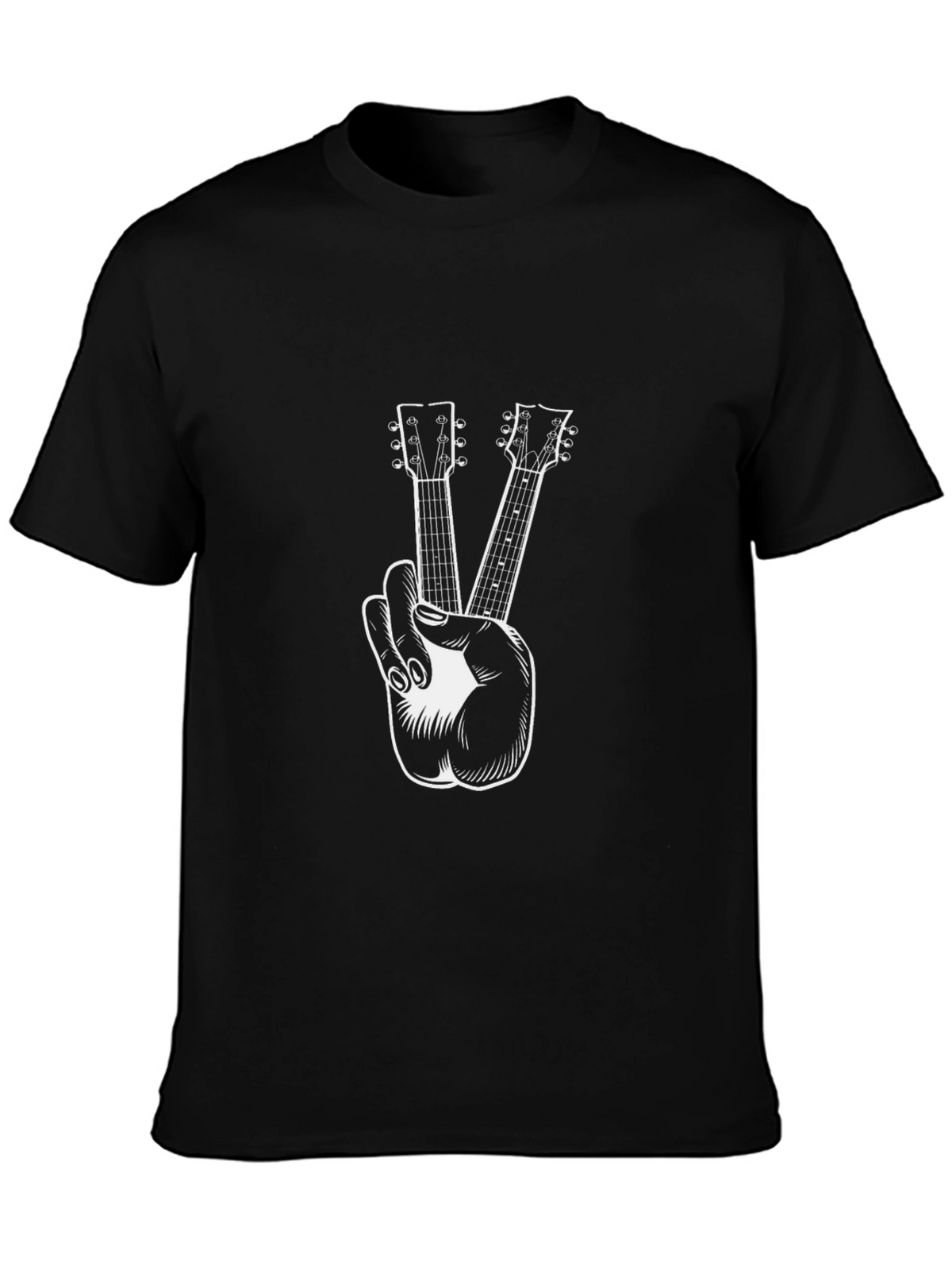 Guitar Peace Sign T-Shirt - Music Lover Tee