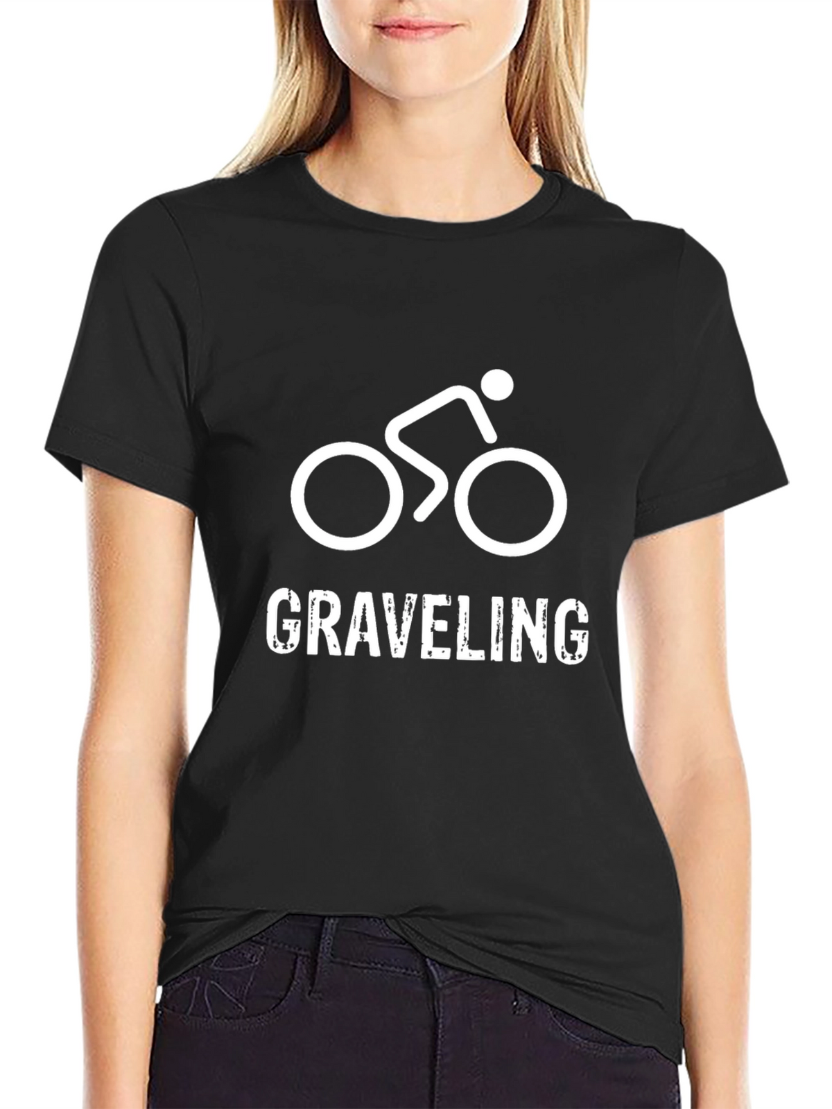 Graveling Black T-Shirt Cycling Tee
