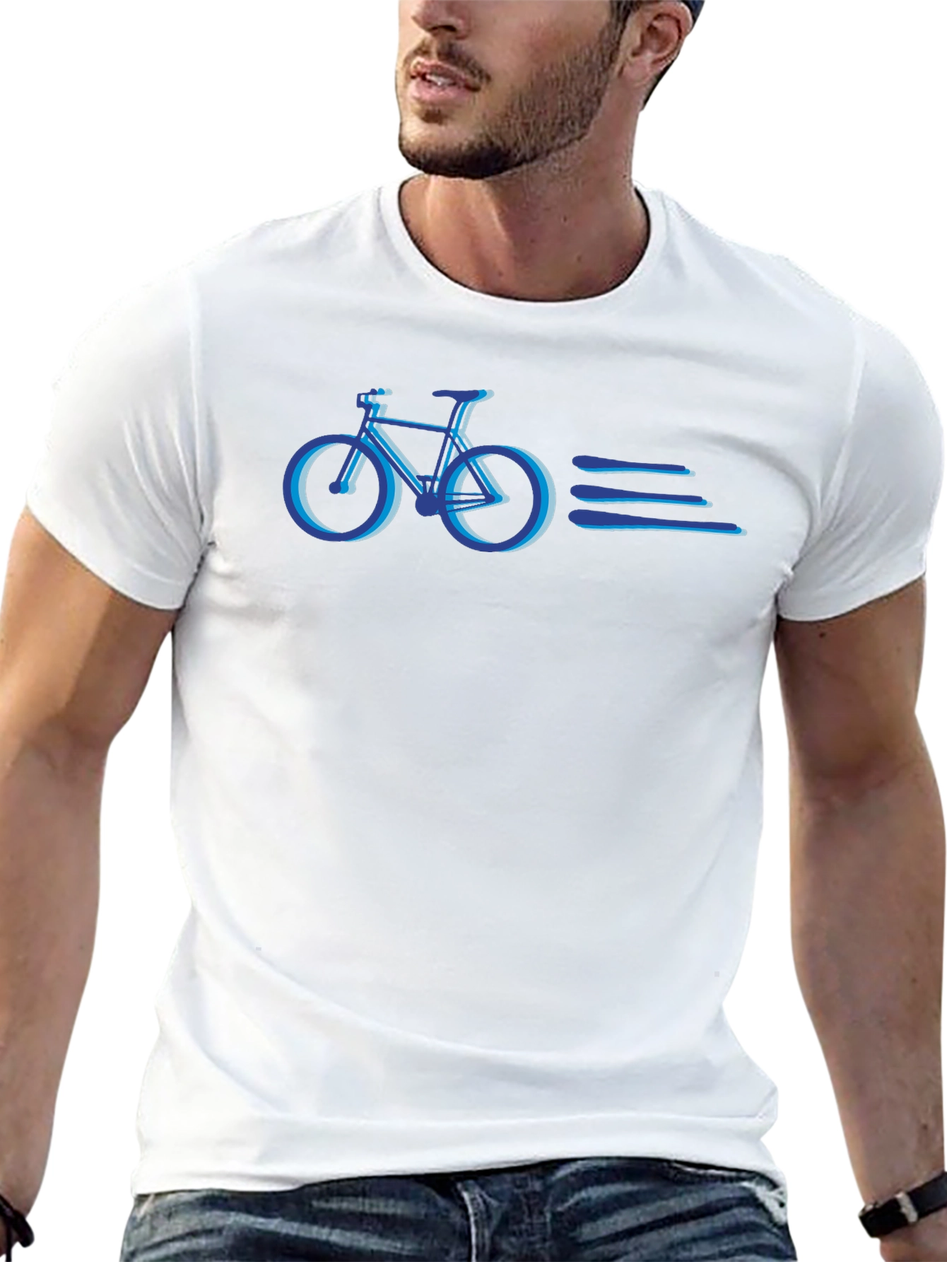 Blue Bicycle Graphic Tee - Stylish Comfort