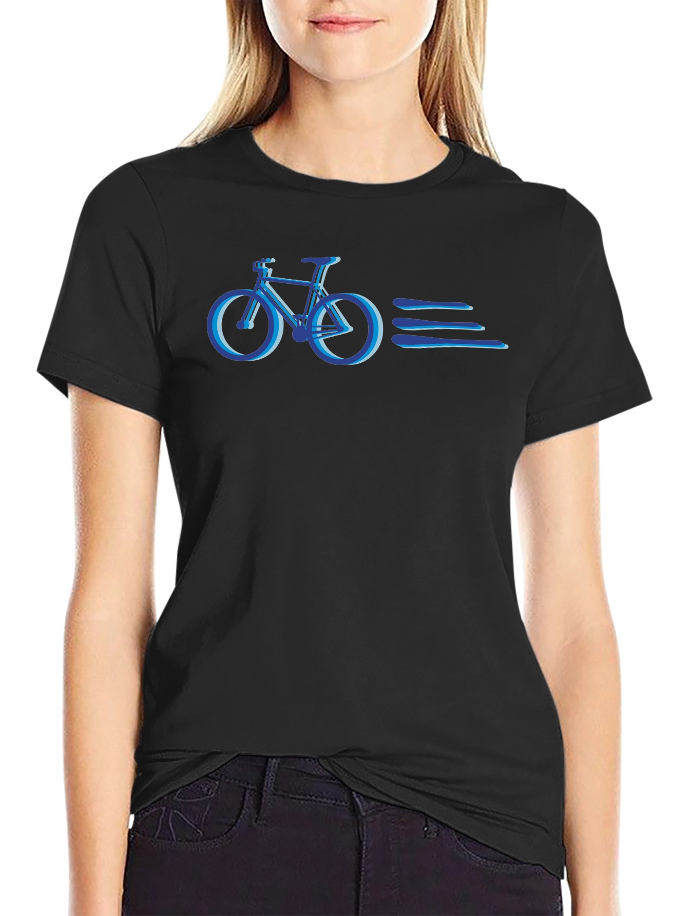 Blue Bicycle Graphic Tee - Stylish Comfort