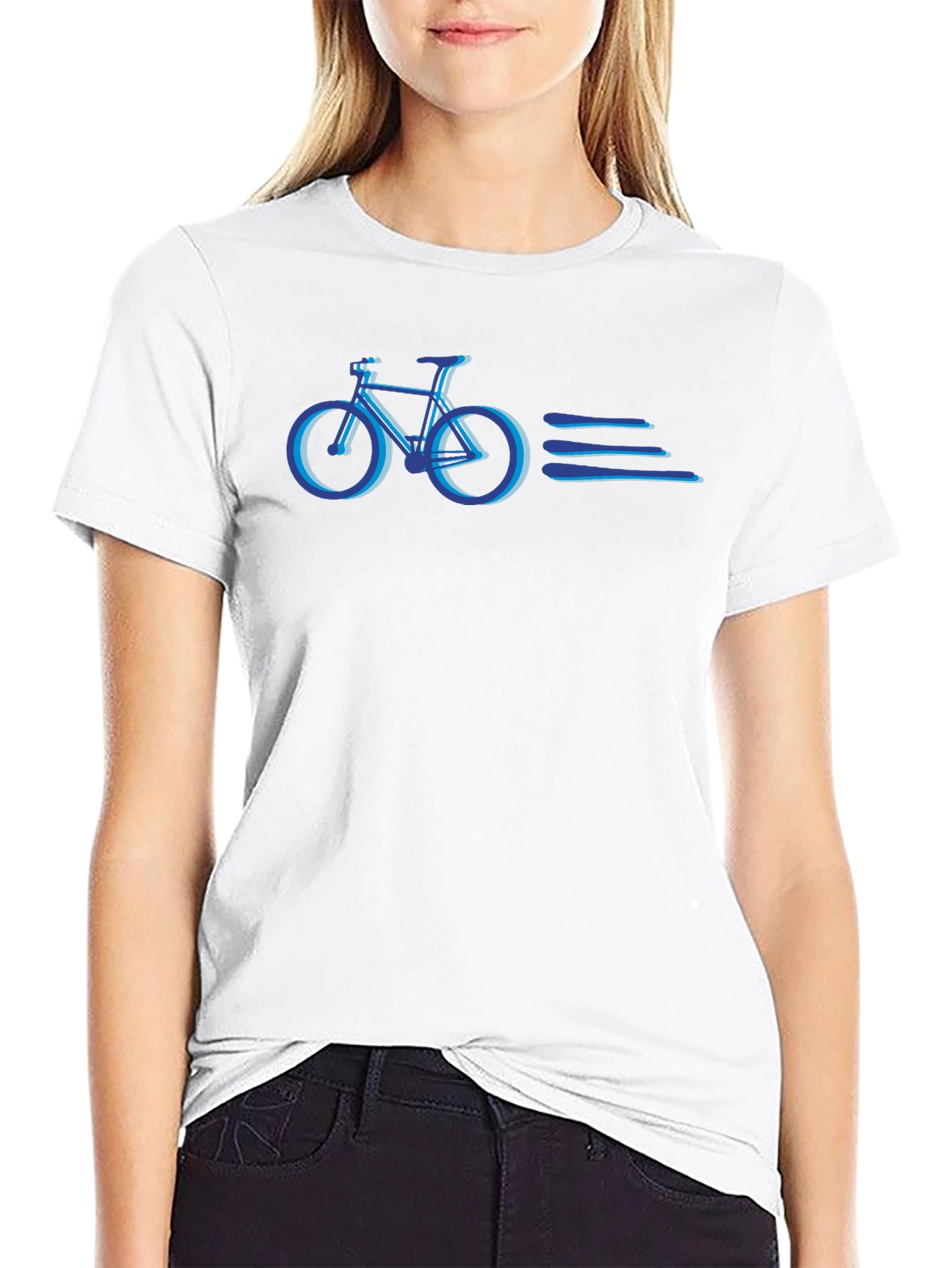 Blue Bicycle Graphic Tee - Stylish Comfort