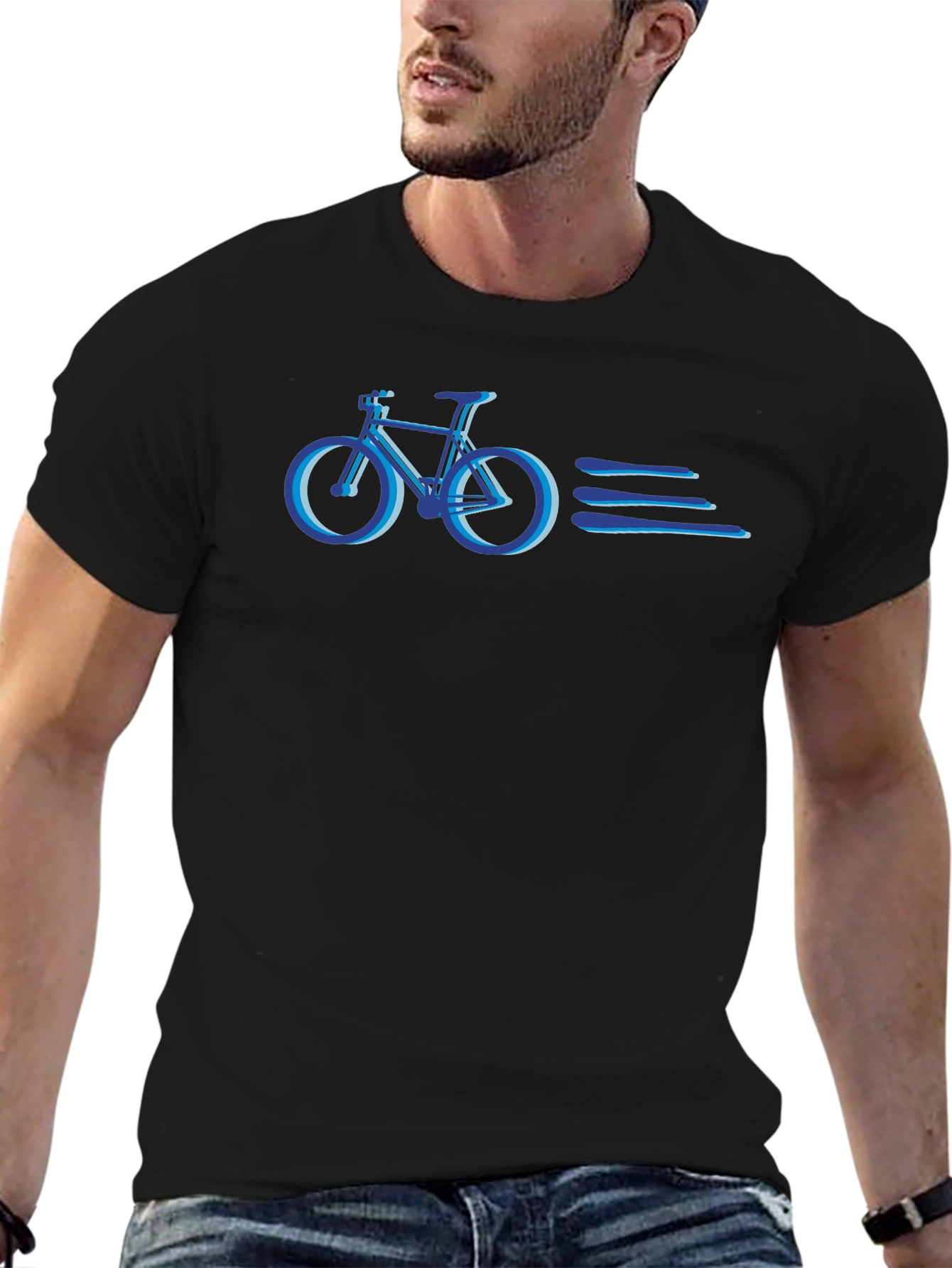 Blue Bicycle Graphic Tee - Stylish Comfort