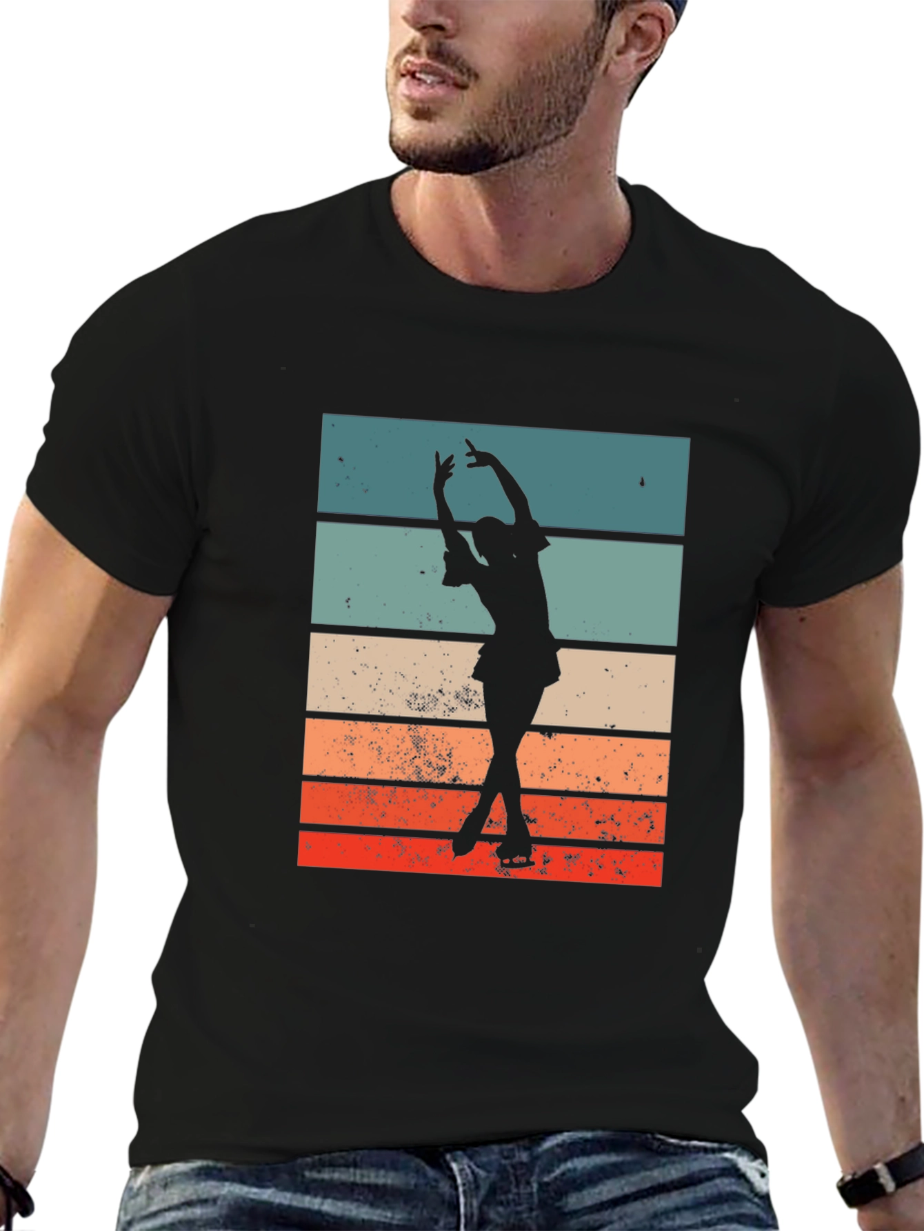 Retro Ice Skater Graphic T-Shirt