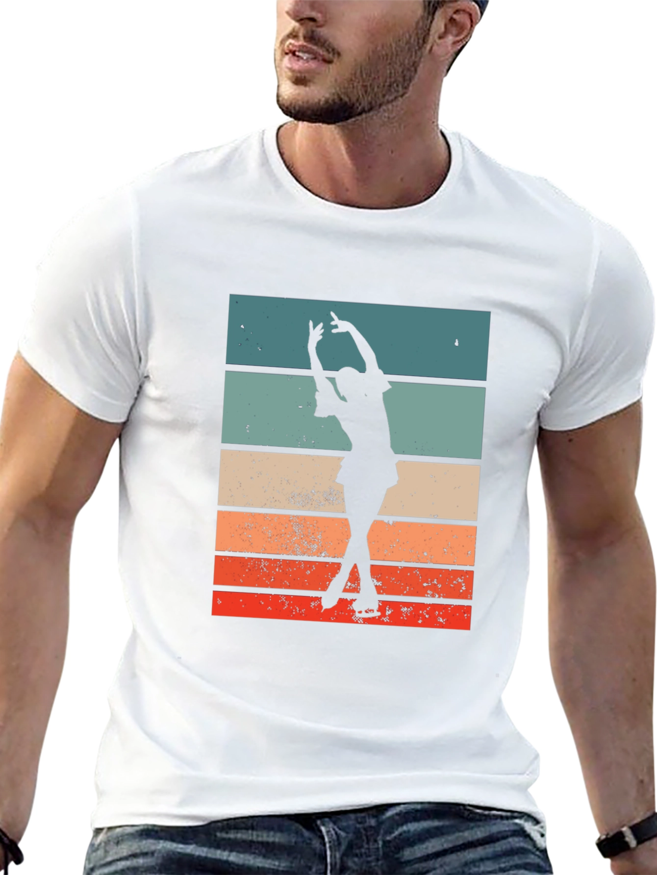 Retro Ice Skater Graphic T-Shirt
