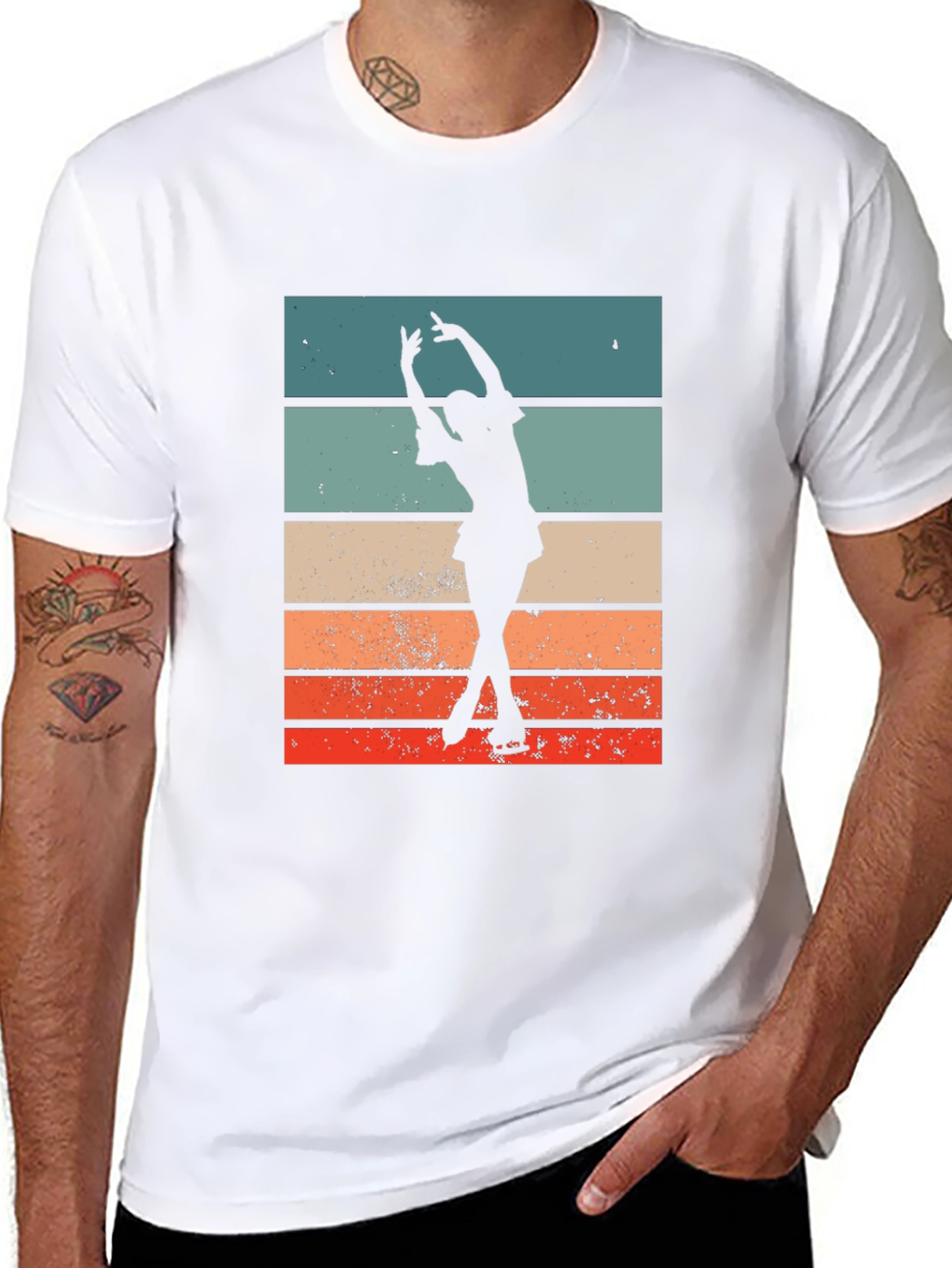 Retro Ice Skater Graphic T-Shirt