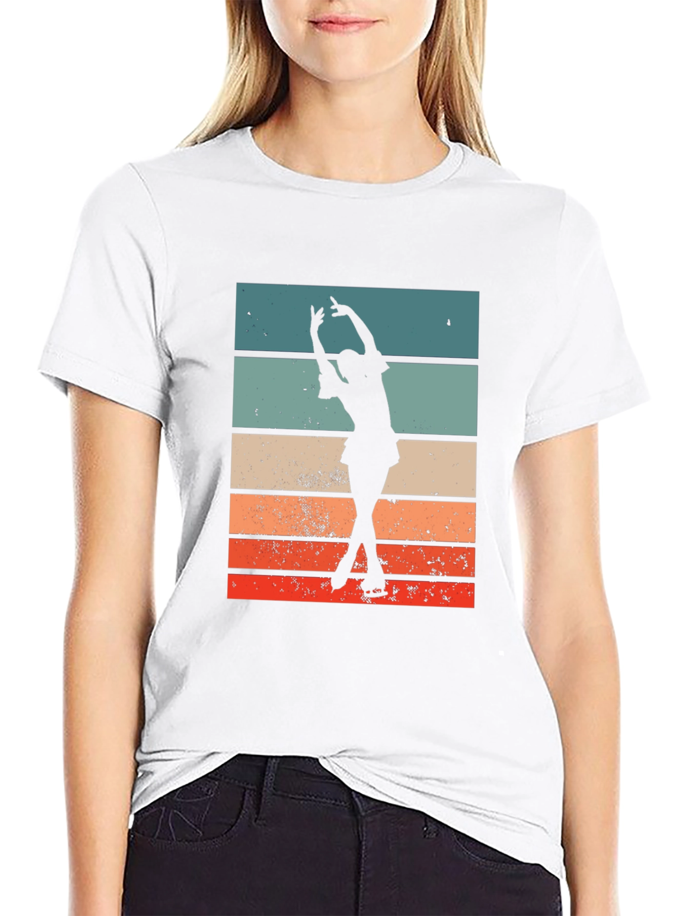 Retro Ice Skater Graphic T-Shirt