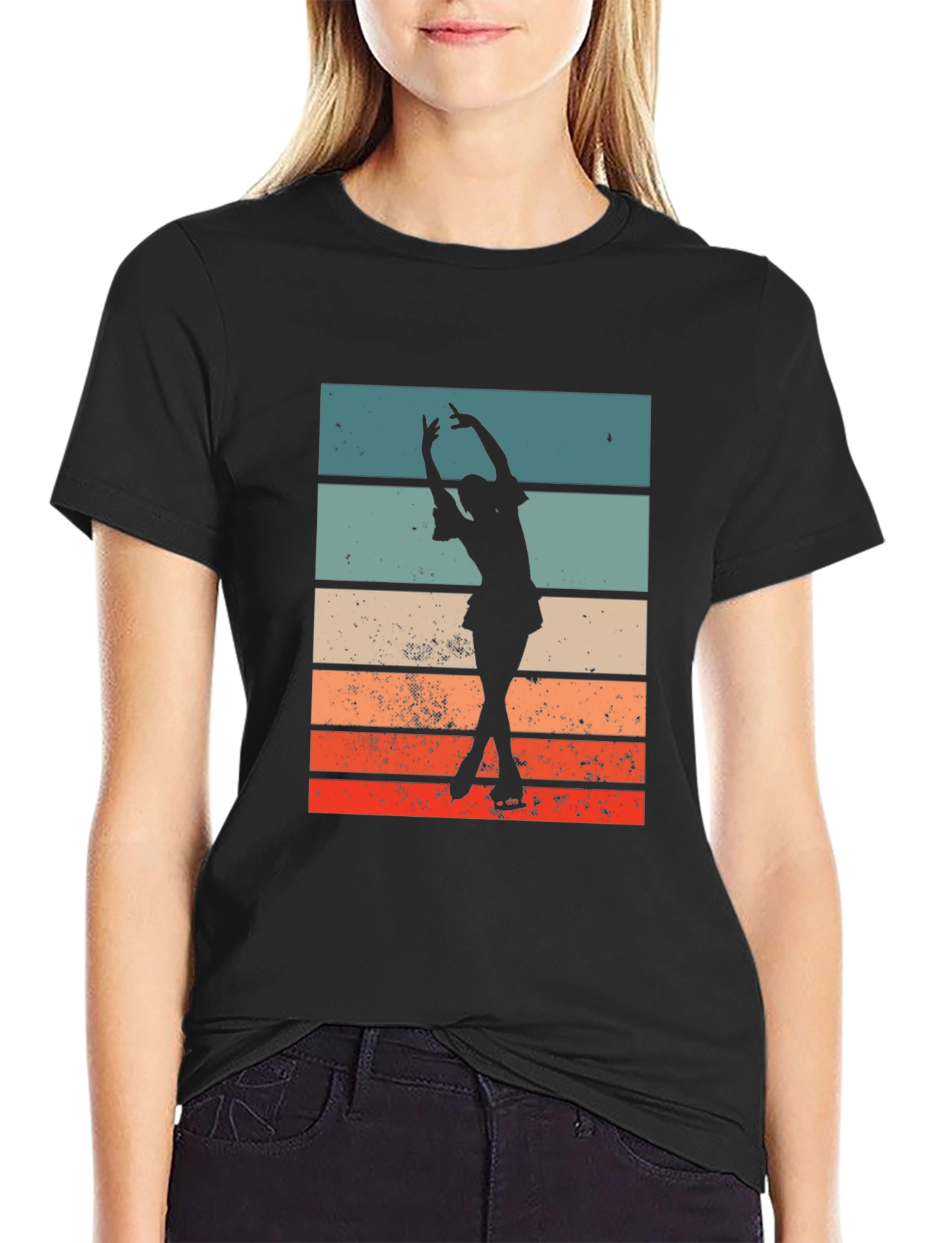 Retro Ice Skater Graphic T-Shirt