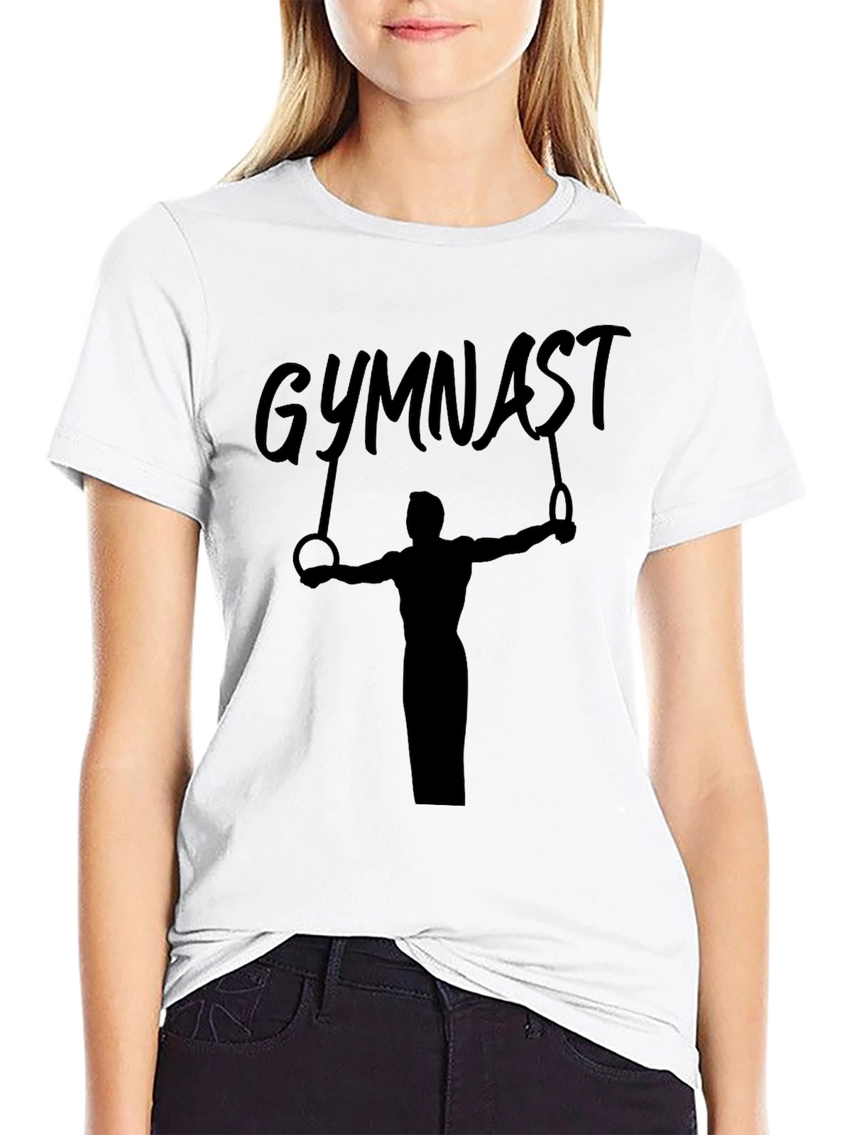 Gymnast Rings Graphic Tee - Black