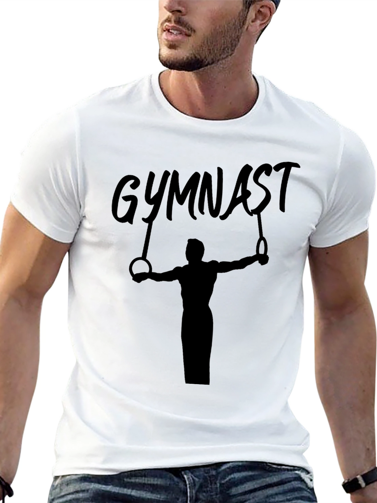 Gymnast Rings Graphic Tee - Black