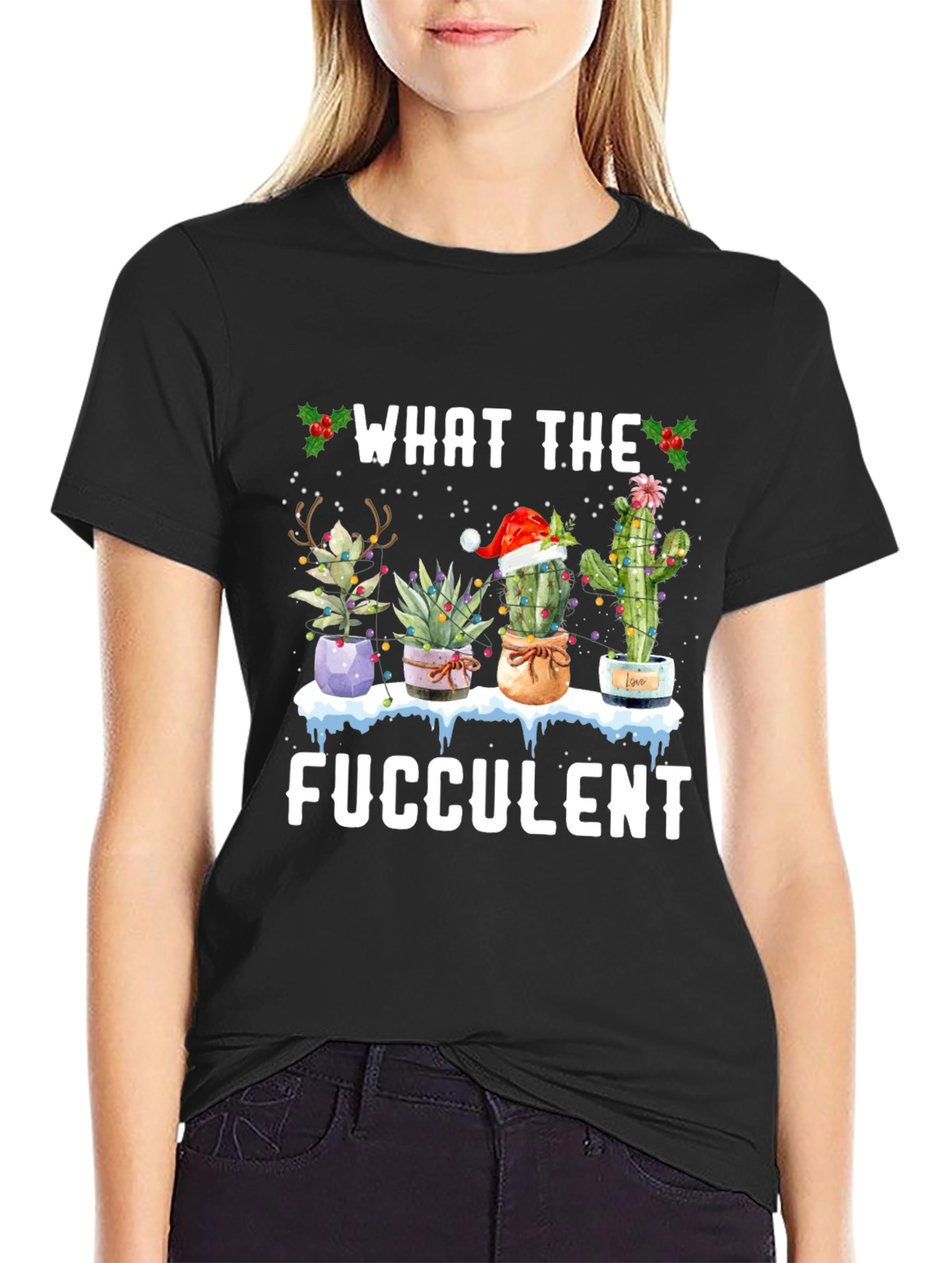 What the Fucculent Christmas Cactus T-Shirt