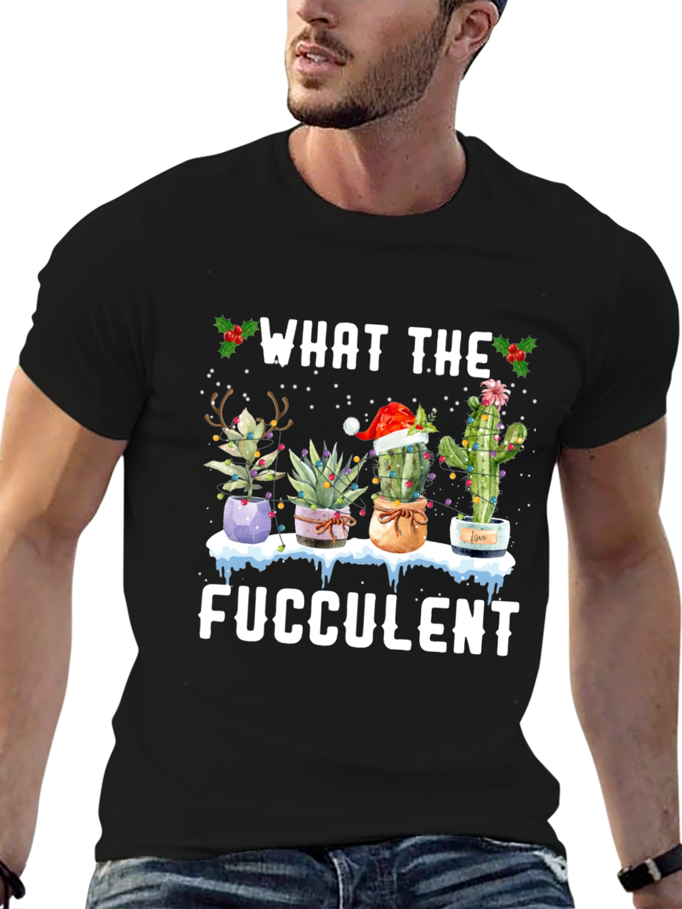 What the Fucculent Christmas Cactus T-Shirt