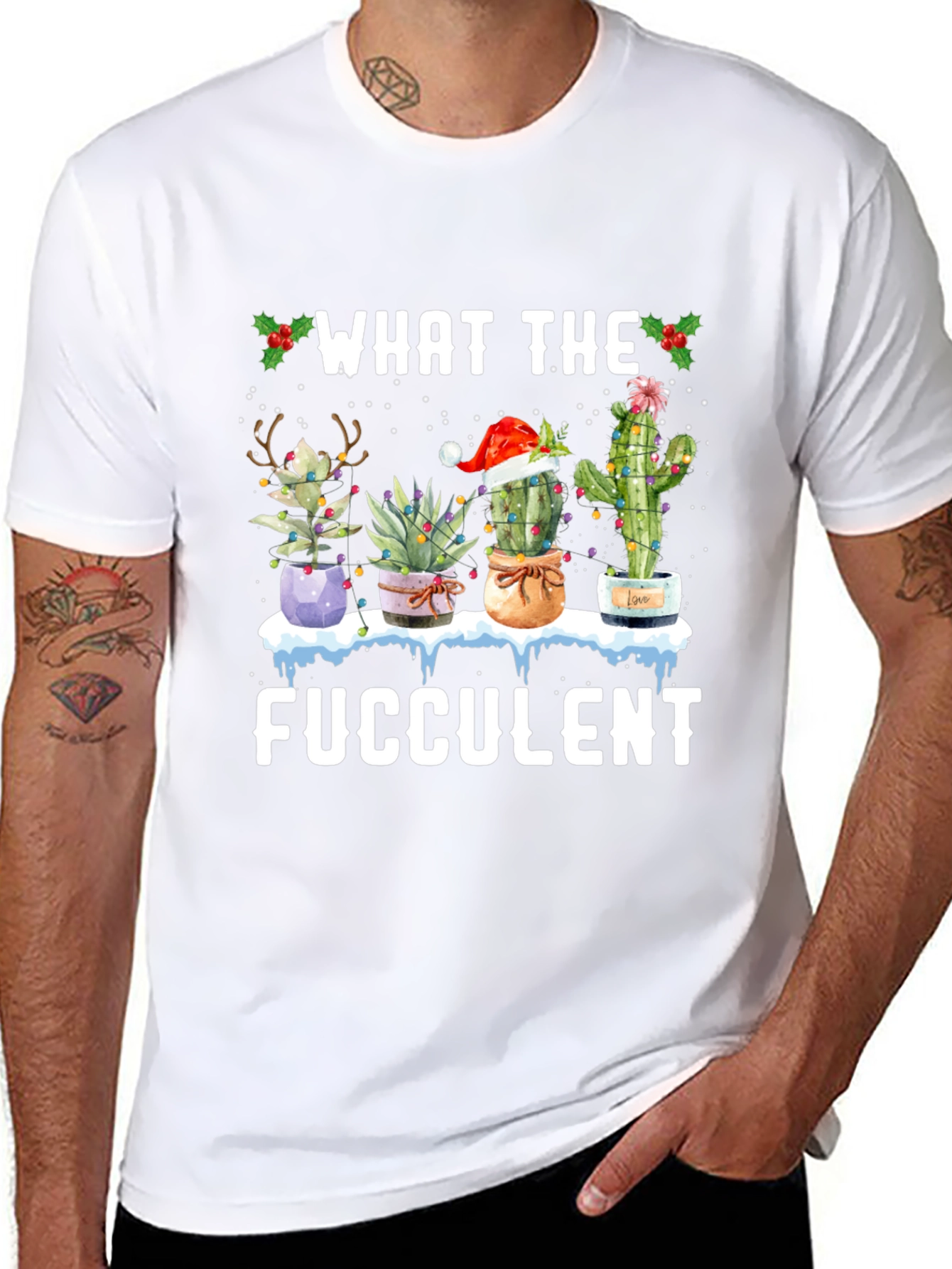 What the Fucculent Christmas Cactus T-Shirt