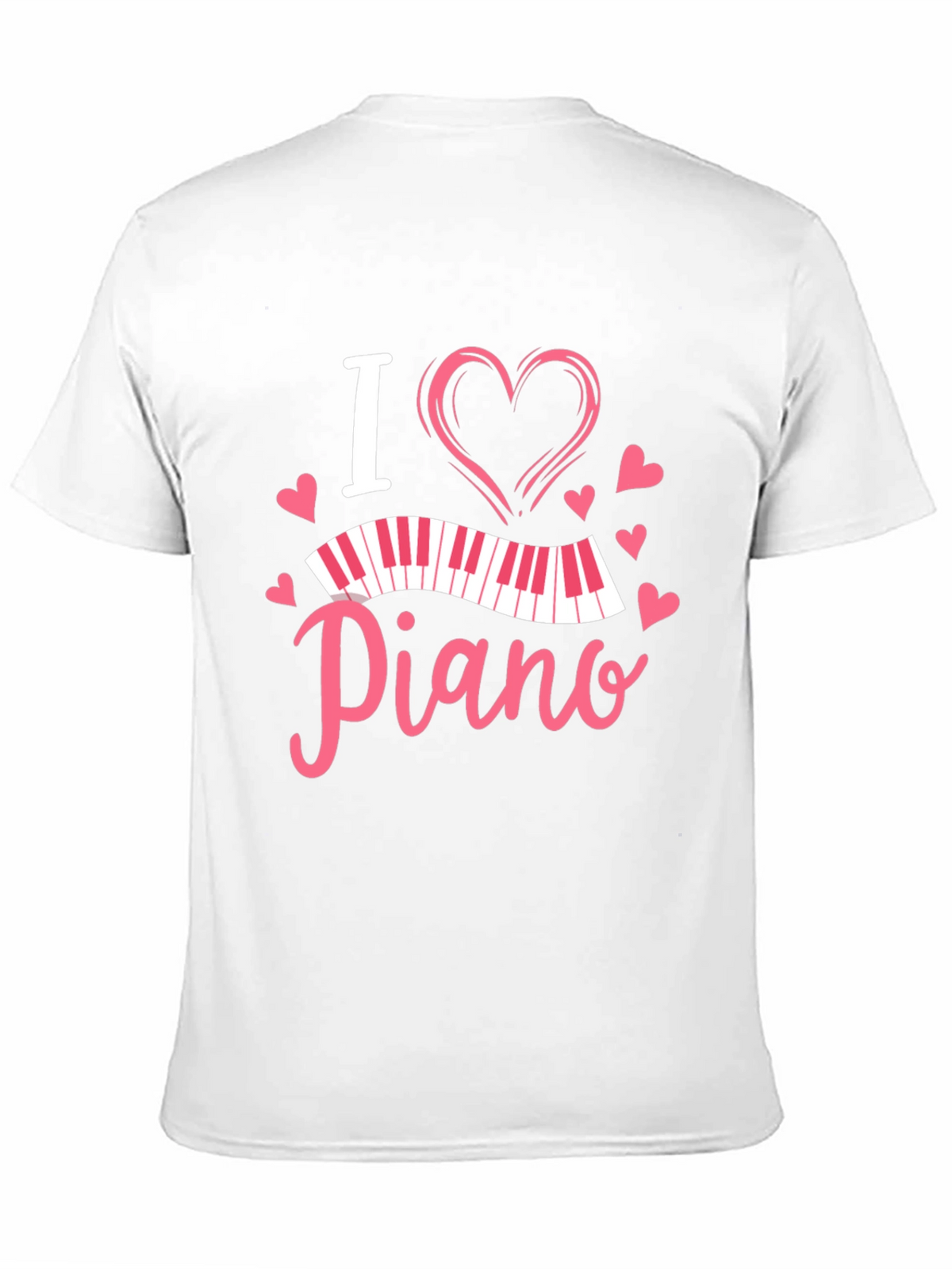 I Heart Piano Black T-Shirt