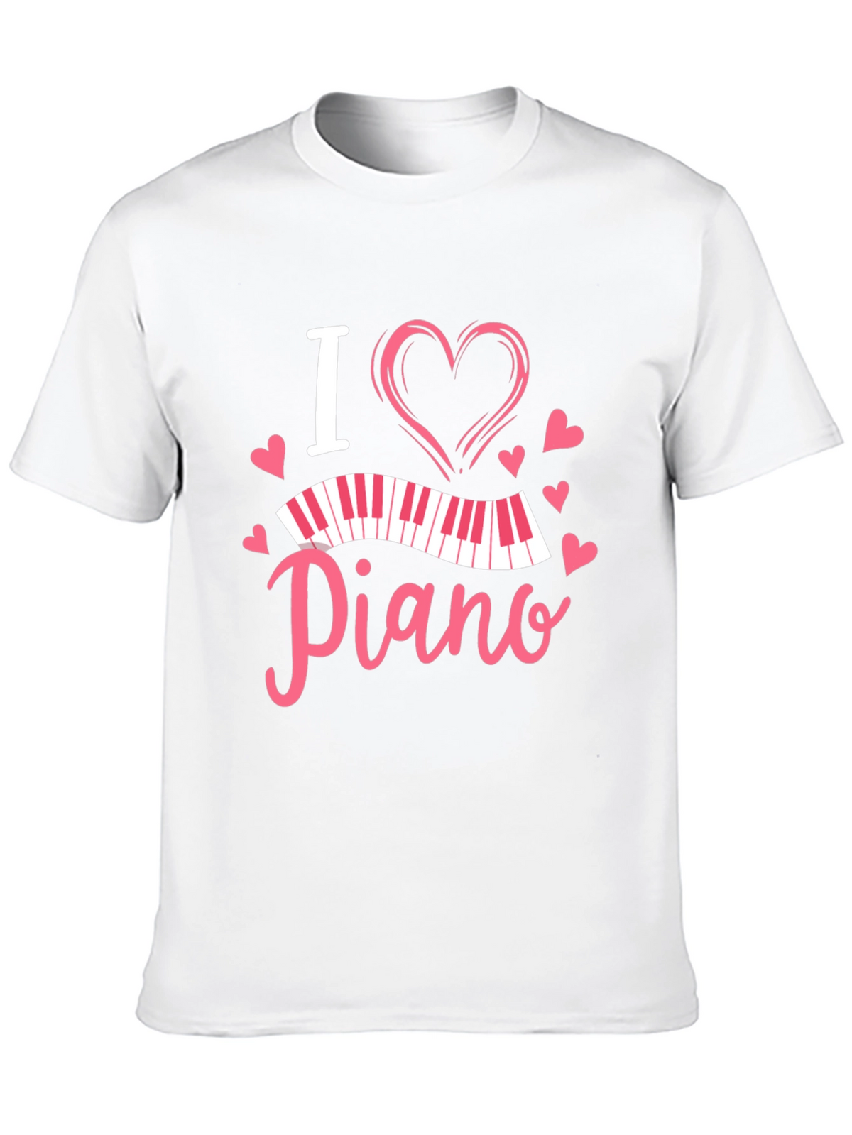 I Heart Piano Black T-Shirt