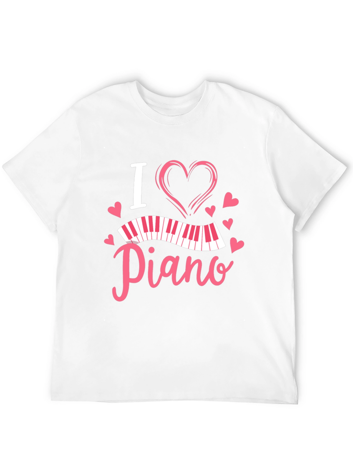 I Heart Piano Black T-Shirt