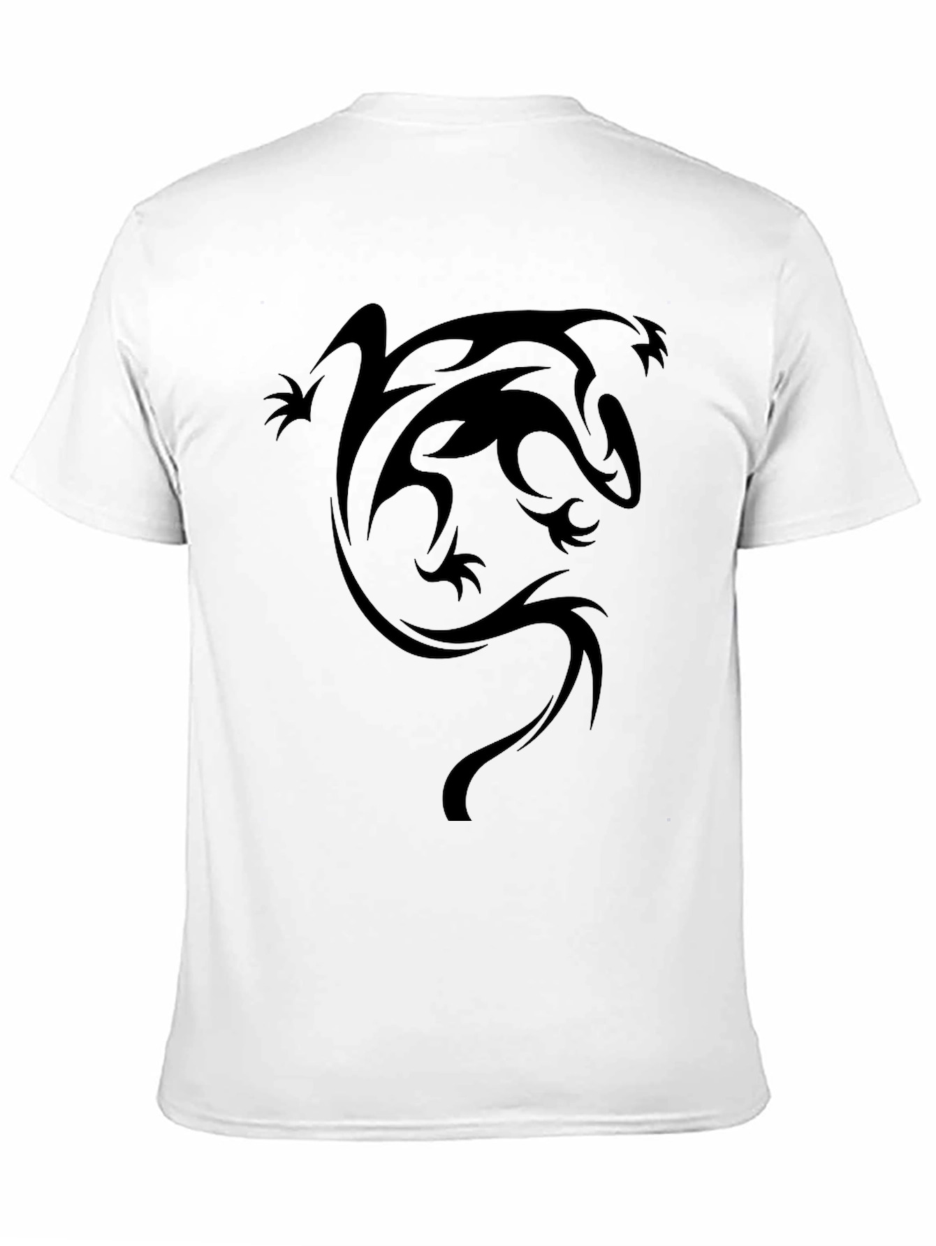 Tribal Dragon Graphic Black T-Shirt