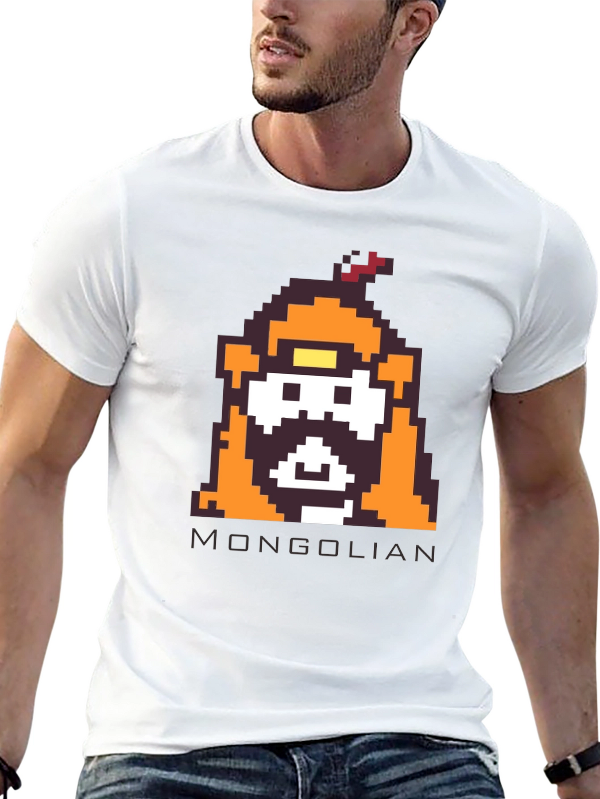 Pixelated Mongolian Warrior T-Shirt
