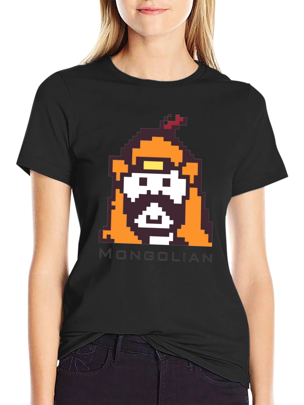 Pixelated Mongolian Warrior T-Shirt