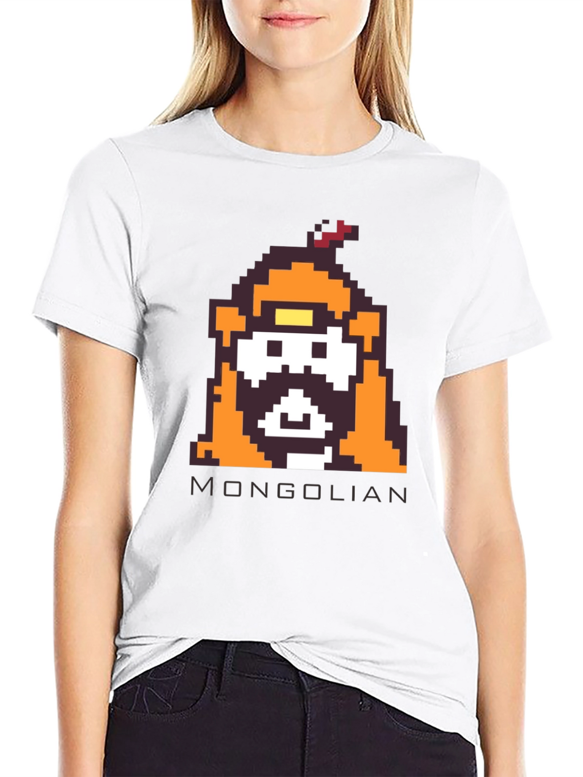 Pixelated Mongolian Warrior T-Shirt