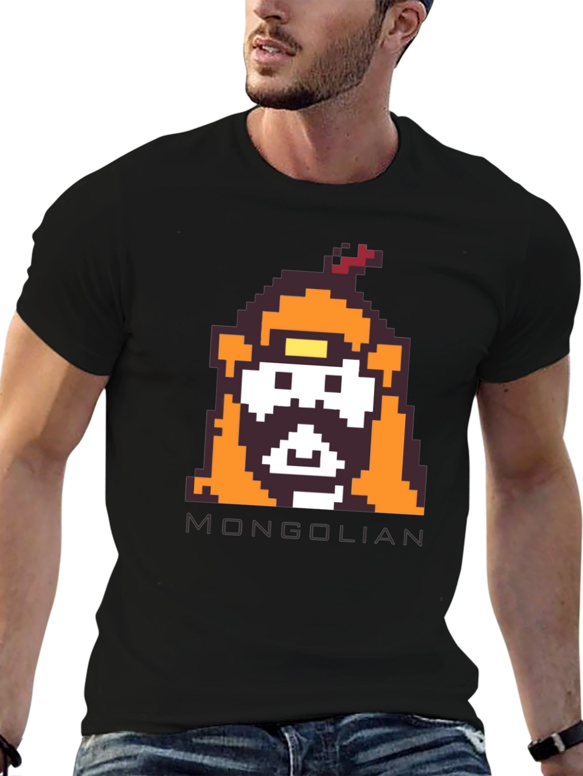 Pixelated Mongolian Warrior T-Shirt