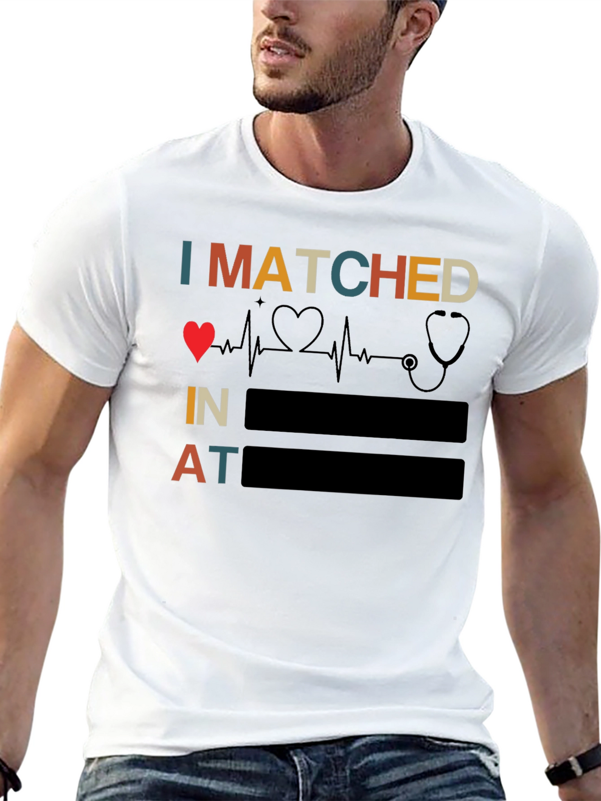 I Matched Heartbeat Stethoscope Doctor T-Shirt