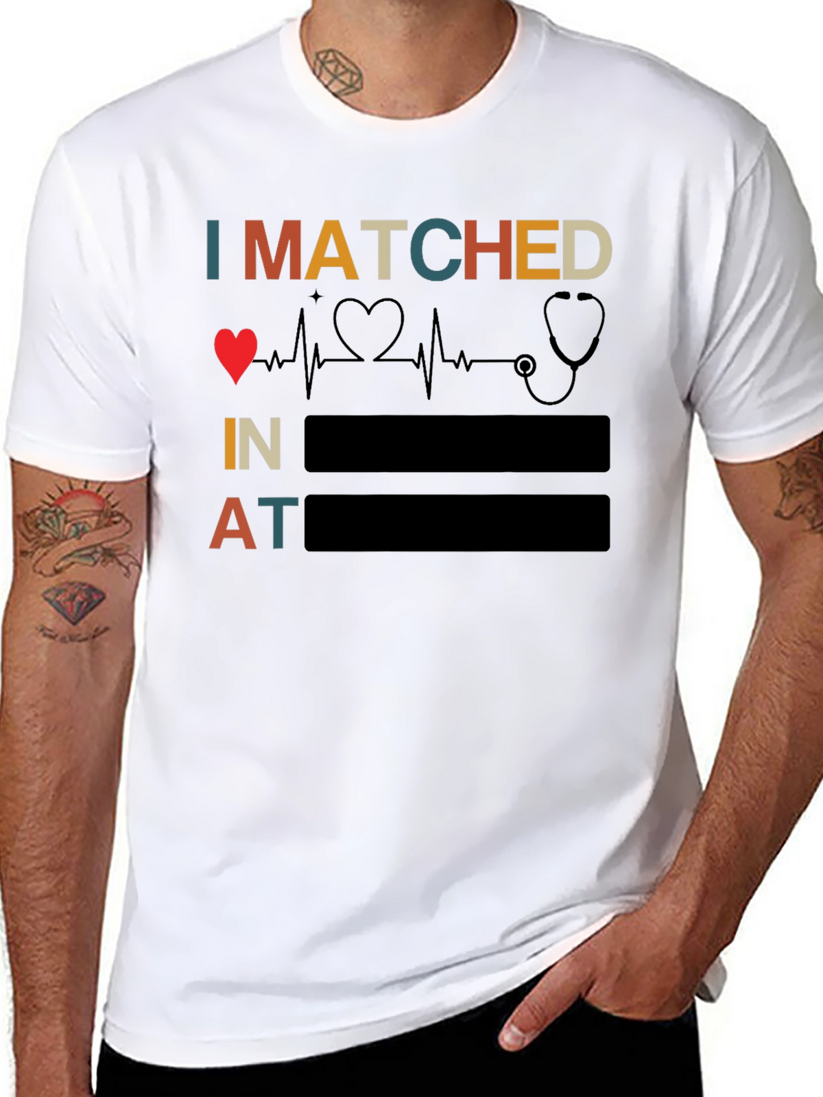 I Matched Heartbeat Stethoscope Doctor T-Shirt