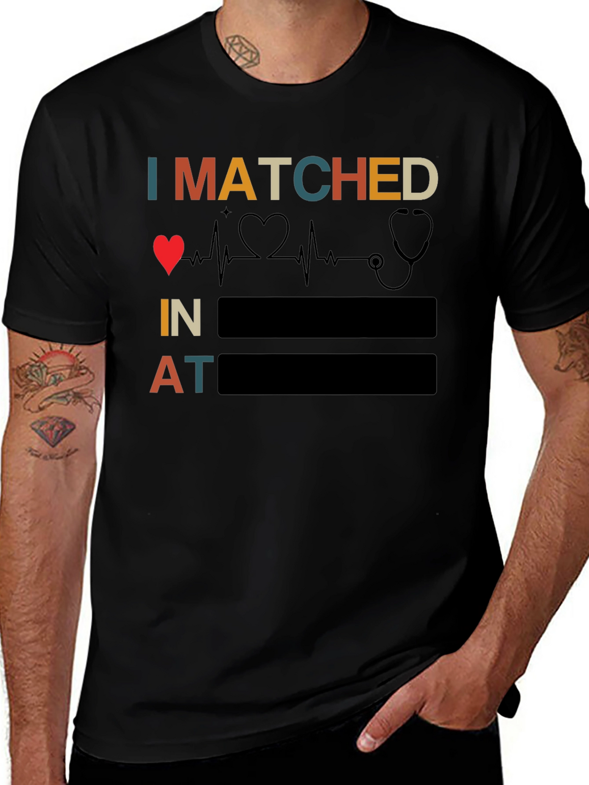 I Matched Heartbeat Stethoscope Doctor T-Shirt