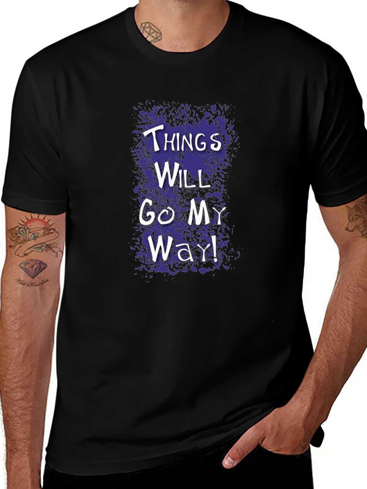Things Will Go My Way Graphic Tee - Black