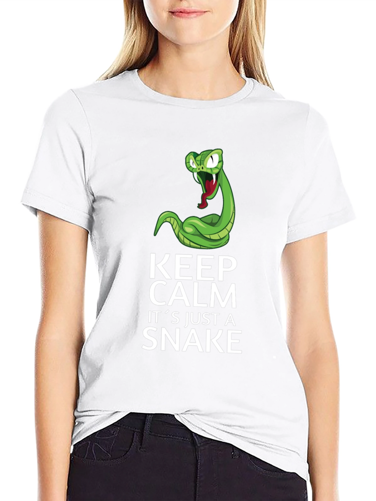 Keep Calm Its Just A Snake Graphic Tee