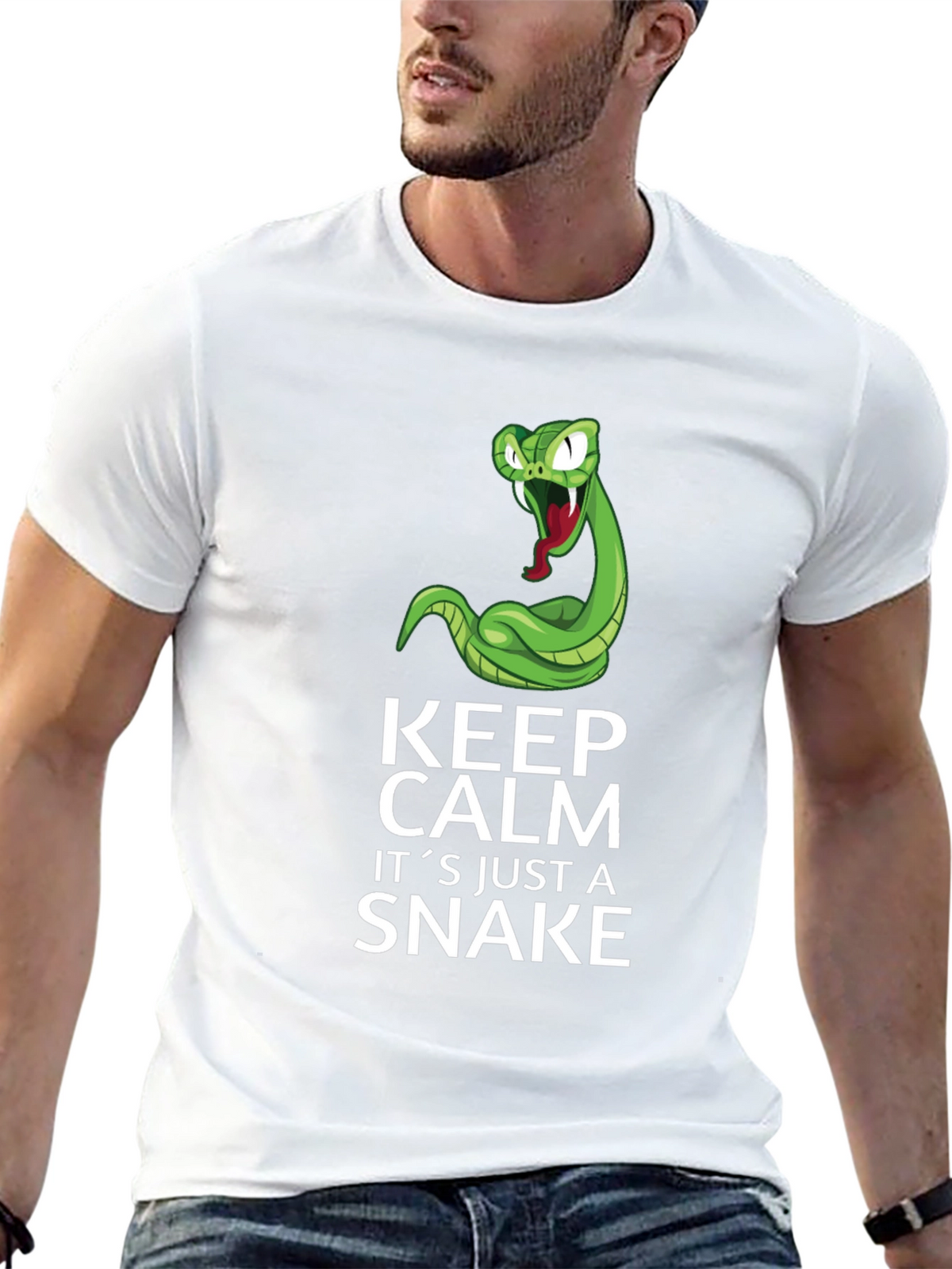Keep Calm Its Just A Snake Graphic Tee